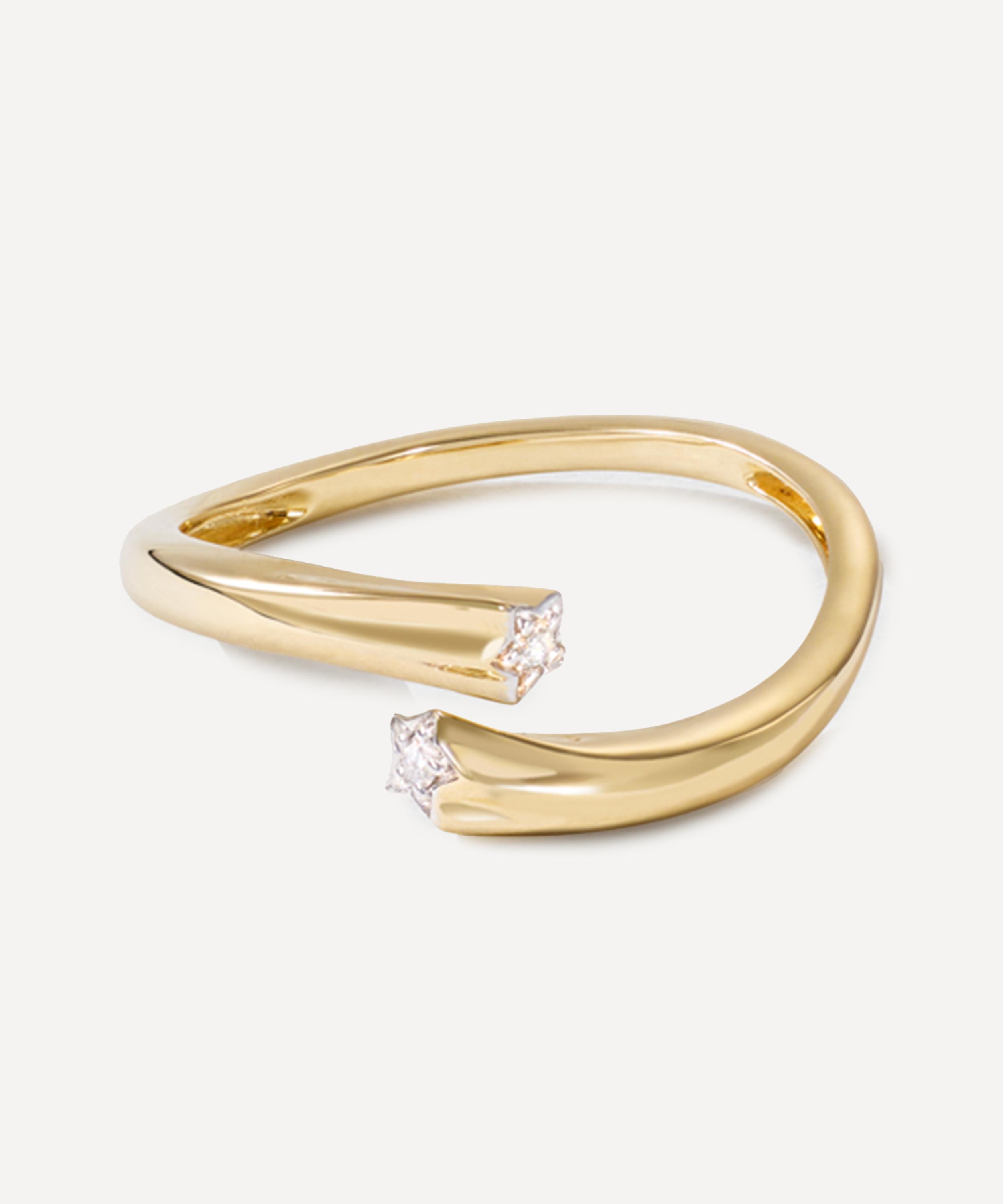 Roxanne First - 14ct Gold Diamond Shooting Star Ring image number 0