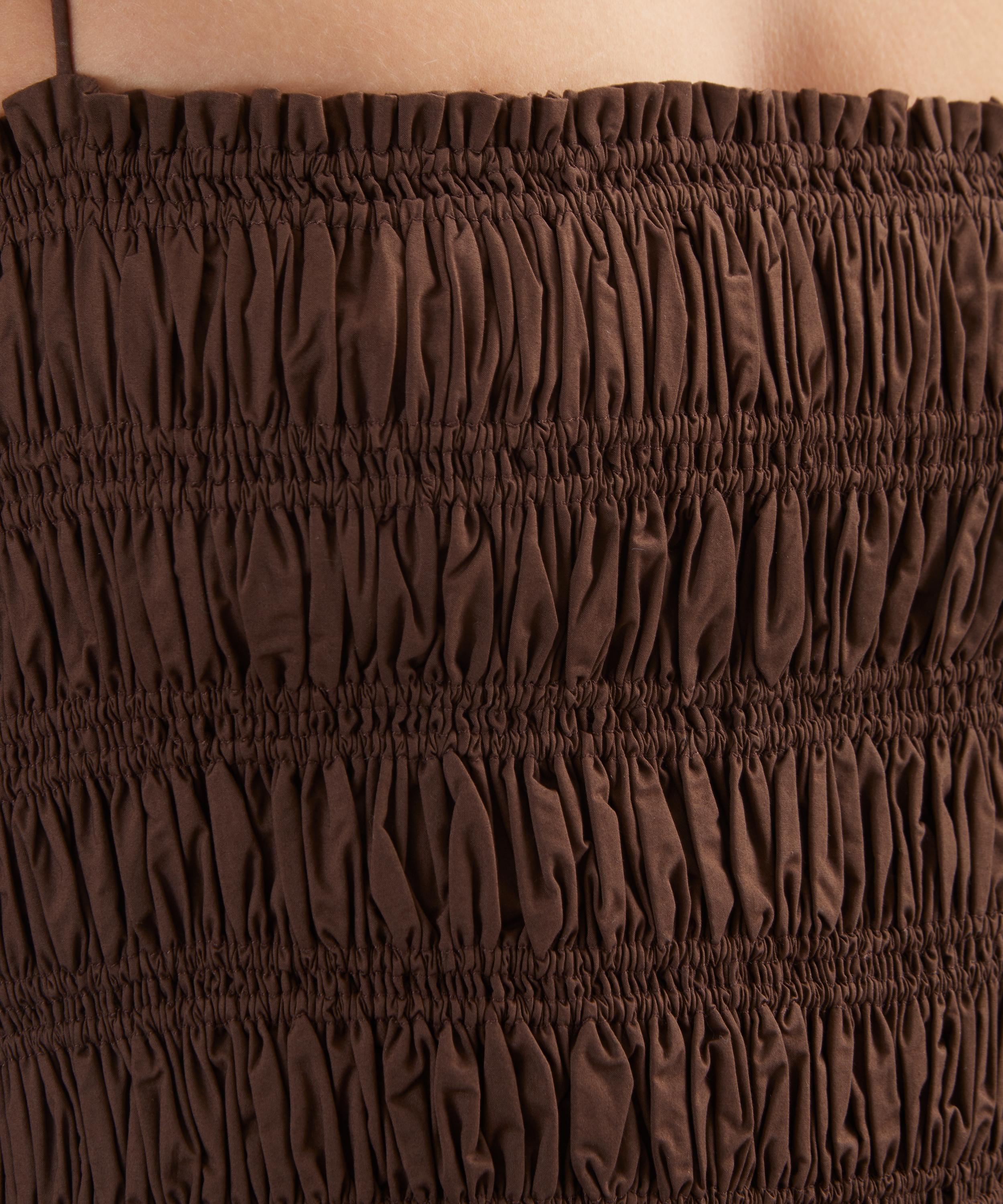 Matteau - Chocolate Shirred Bodice Midi Dress image number 4