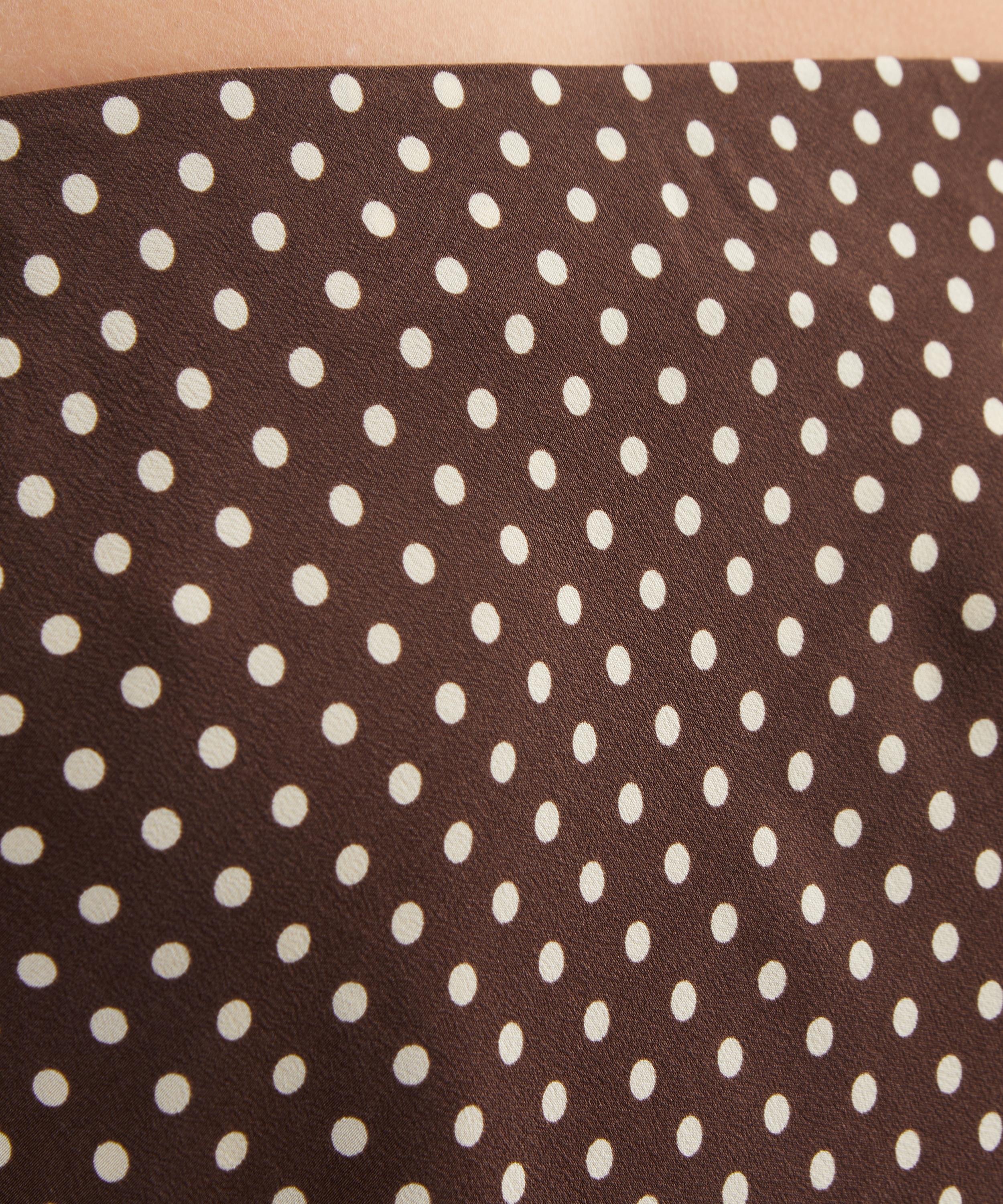 Matteau - Polka Dot Chocolate Bias Column Dress image number 4