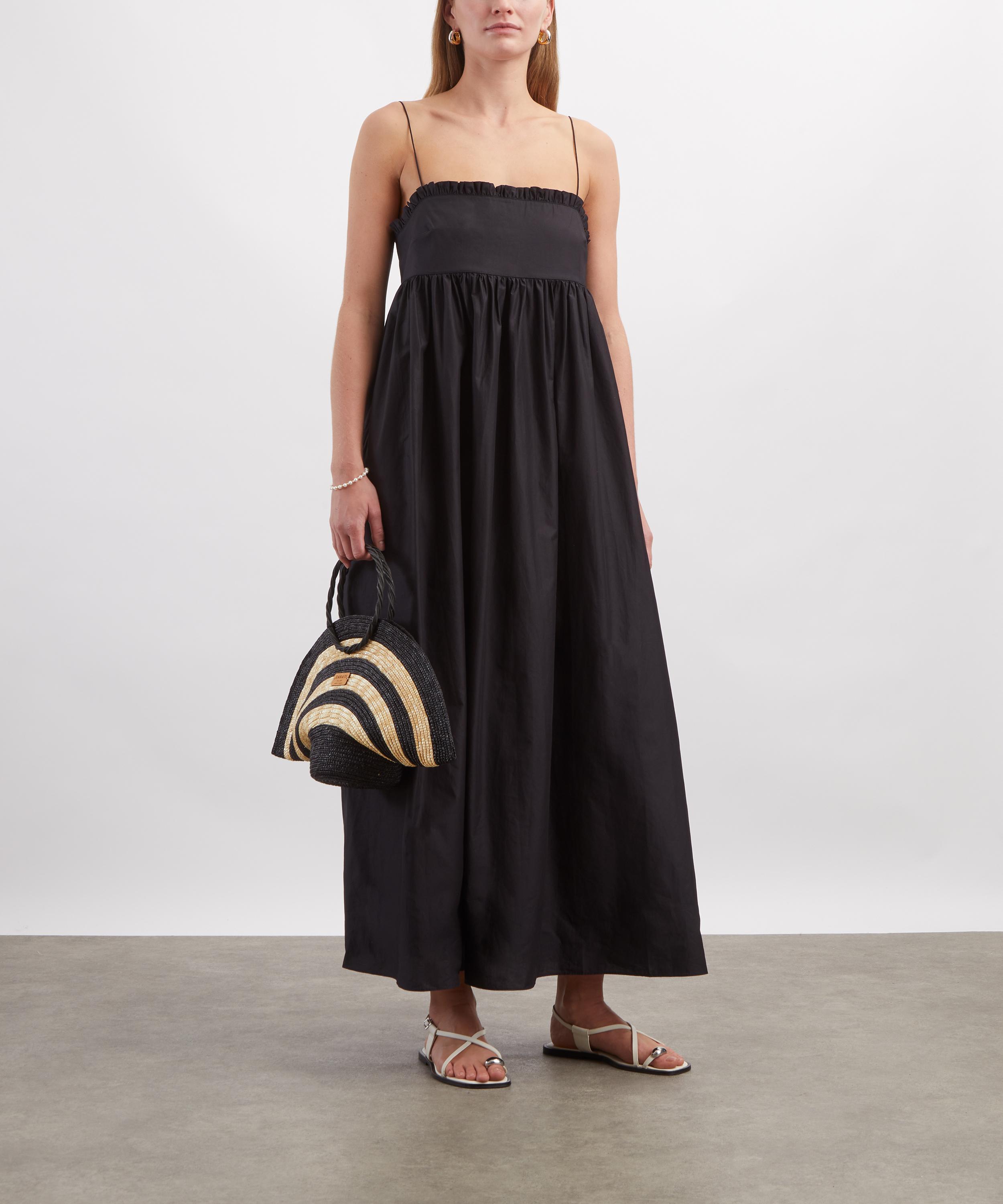 Matteau - Black Empire Frill Midi Dress image number 1