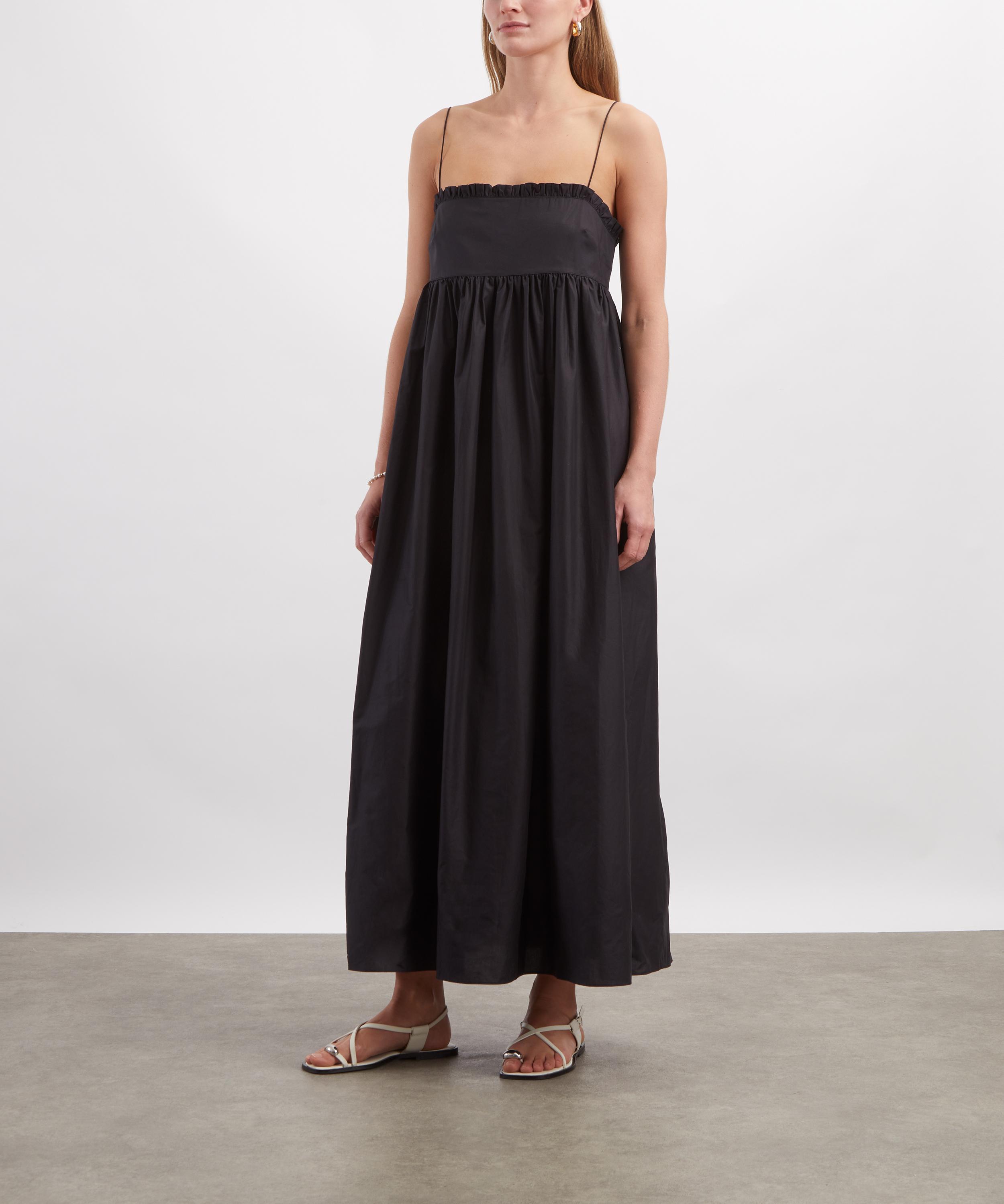 Matteau - Black Empire Frill Midi Dress image number 2