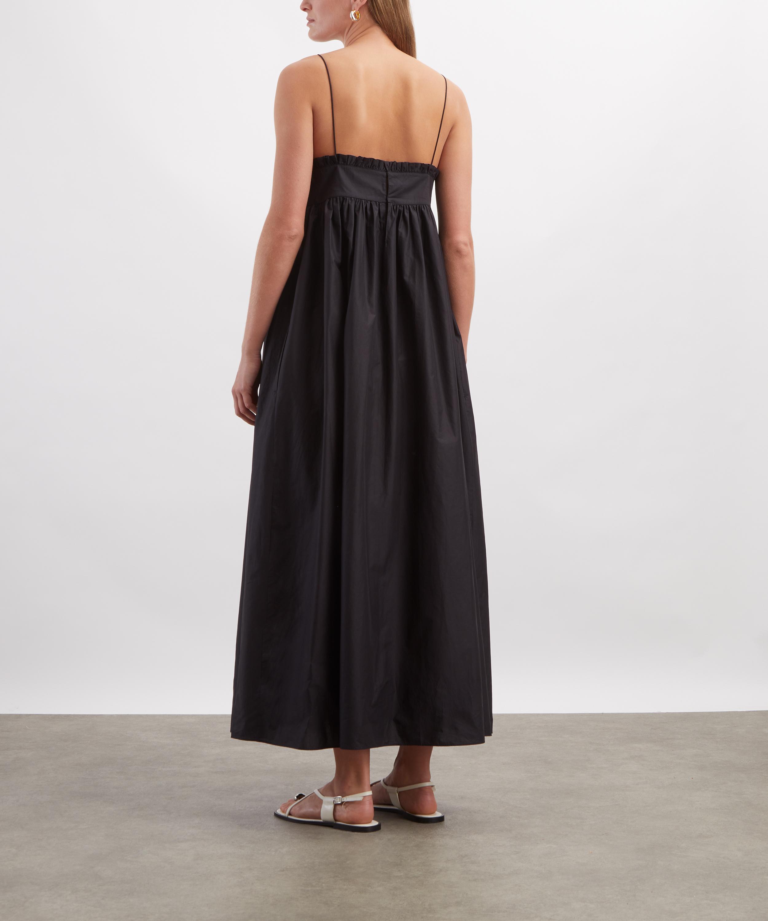 Matteau - Black Empire Frill Midi Dress image number 3