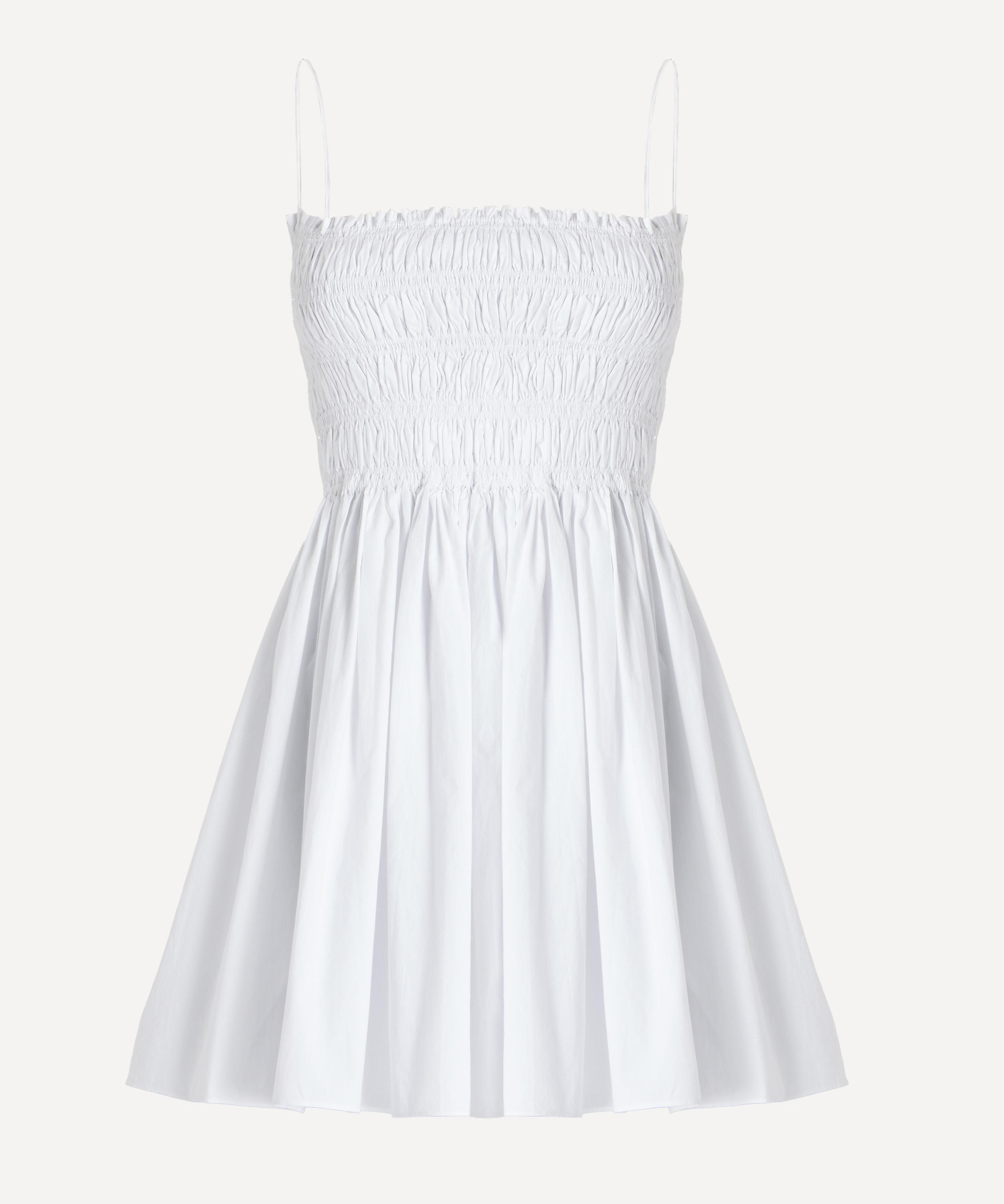 Matteau - White Shirred Bodice Mini Dress image number 0