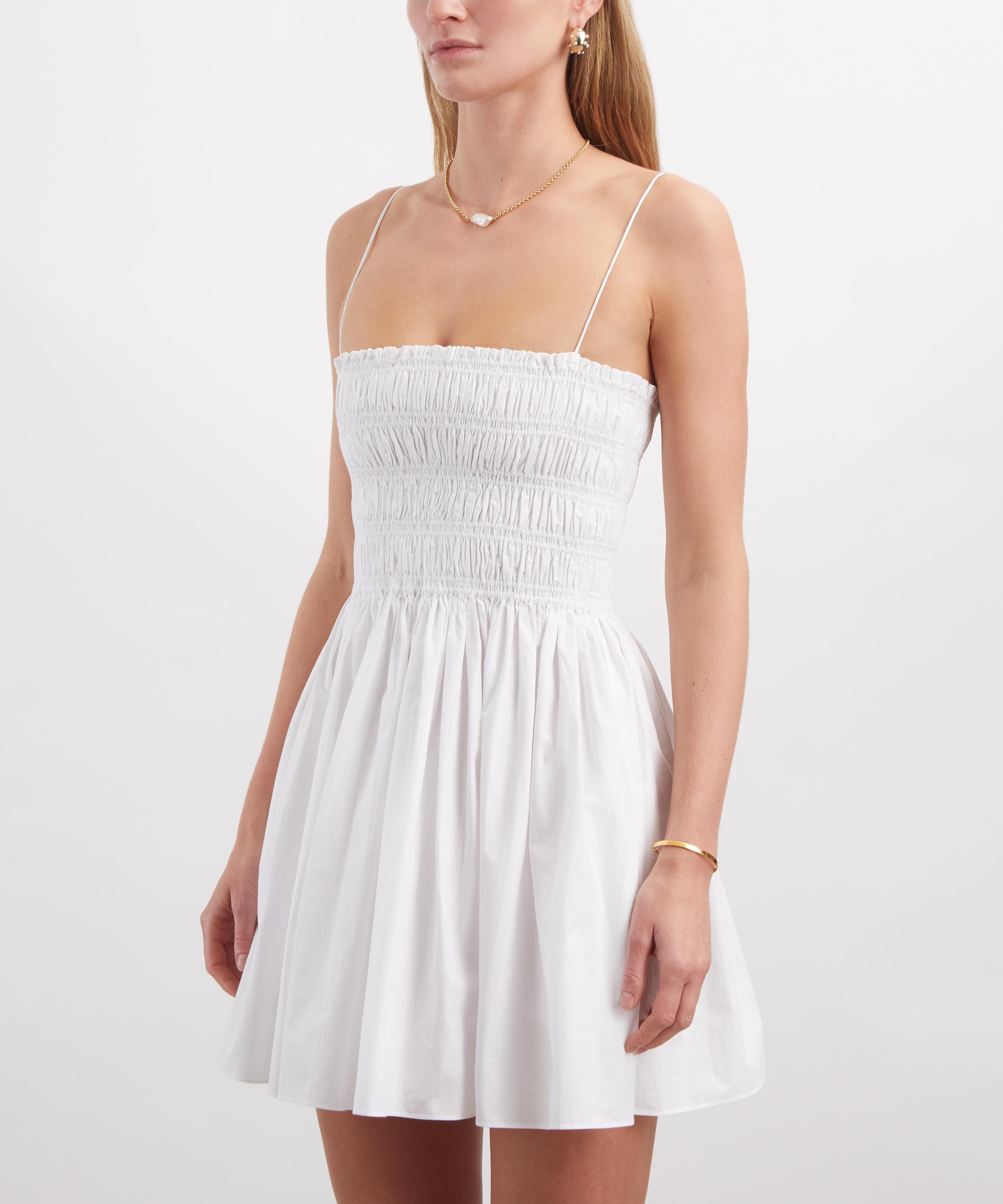 Matteau - White Shirred Bodice Mini Dress image number 2