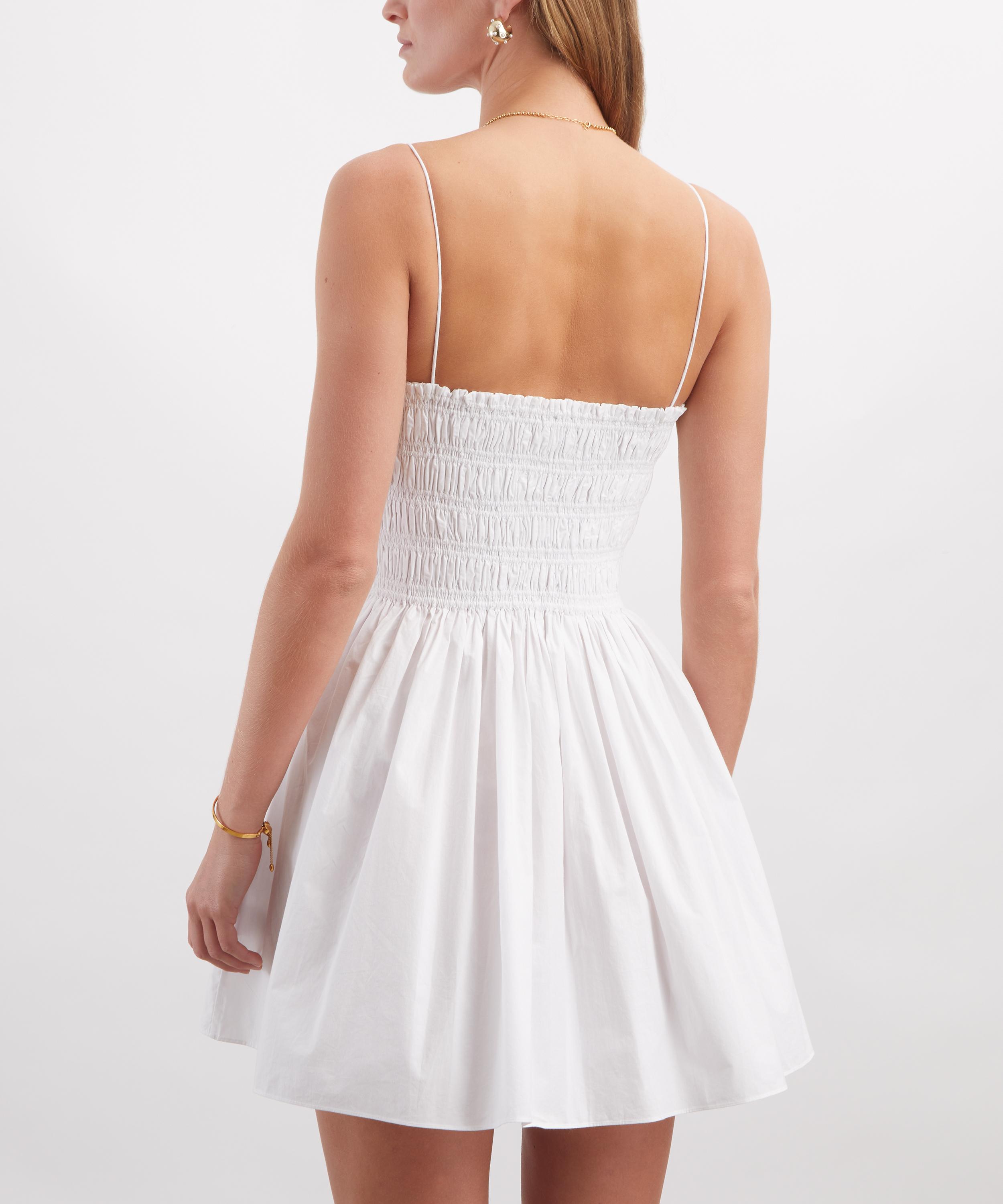 Matteau - White Shirred Bodice Mini Dress image number 3