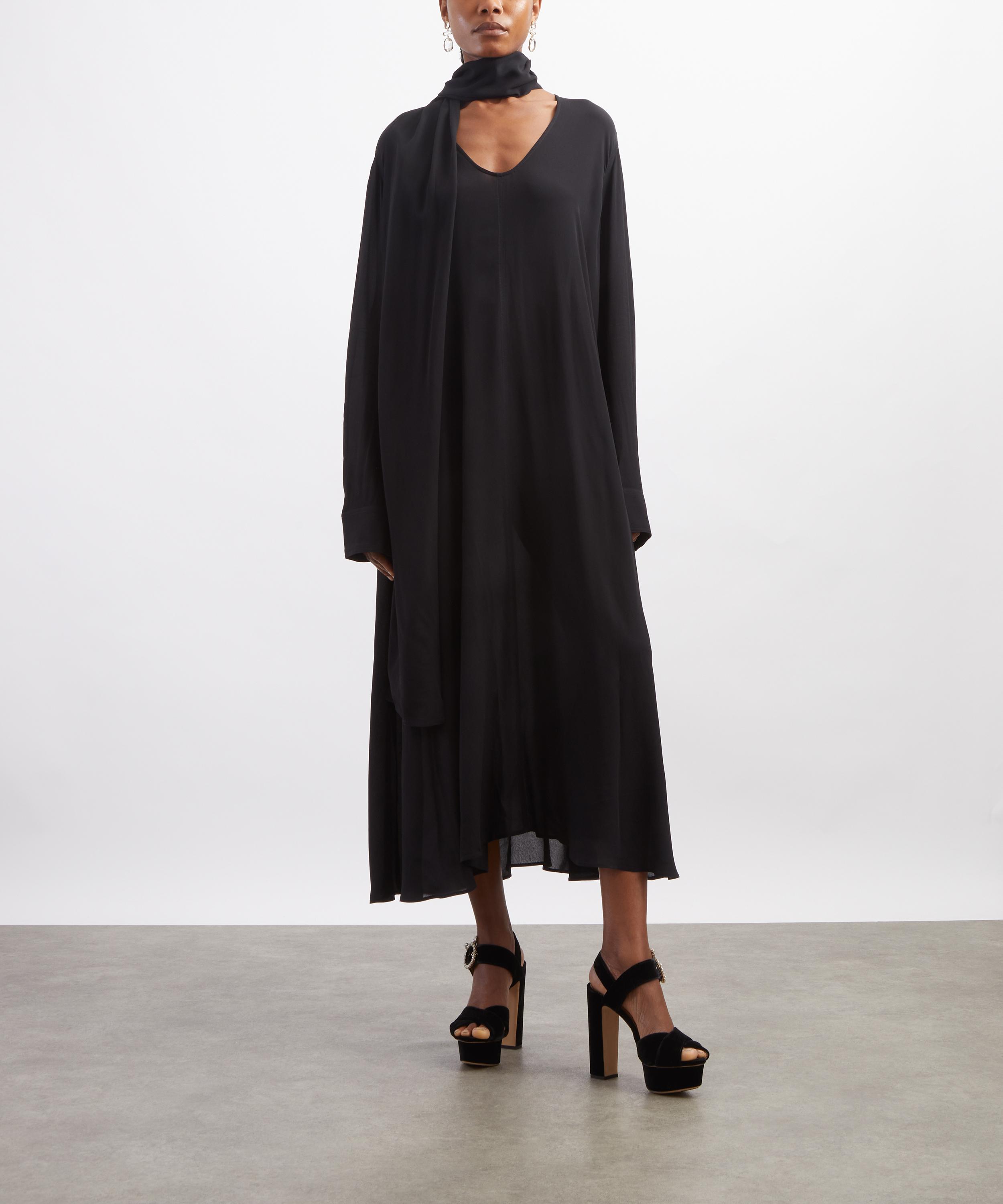 Toteme - Black Rounded Neckline Dress image number 2
