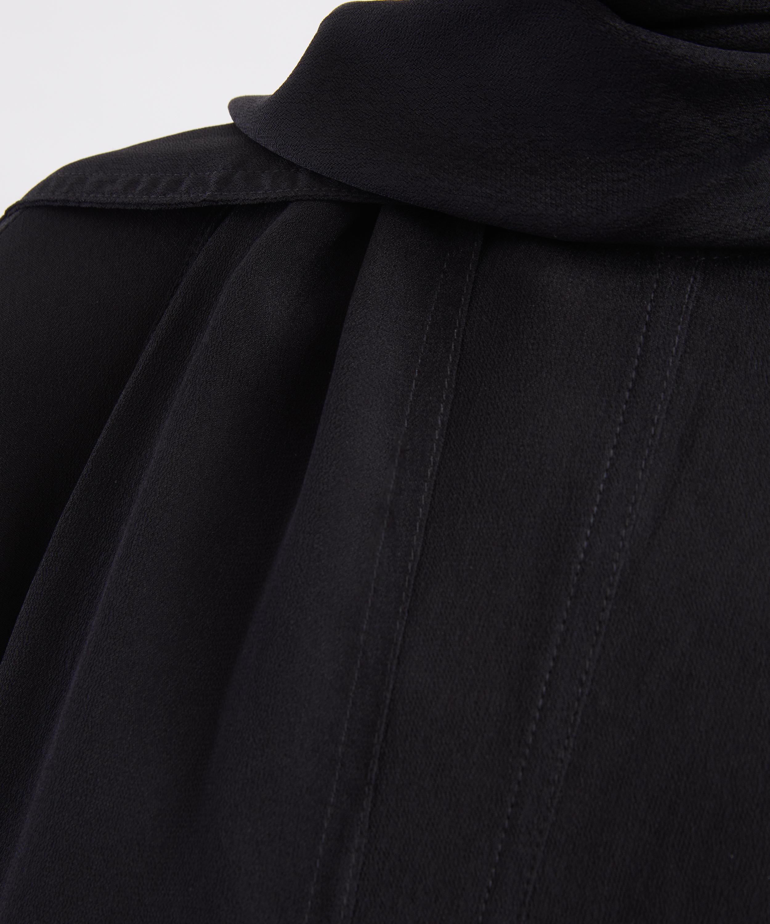 Toteme - Black Draped Scarf Blouse image number 4