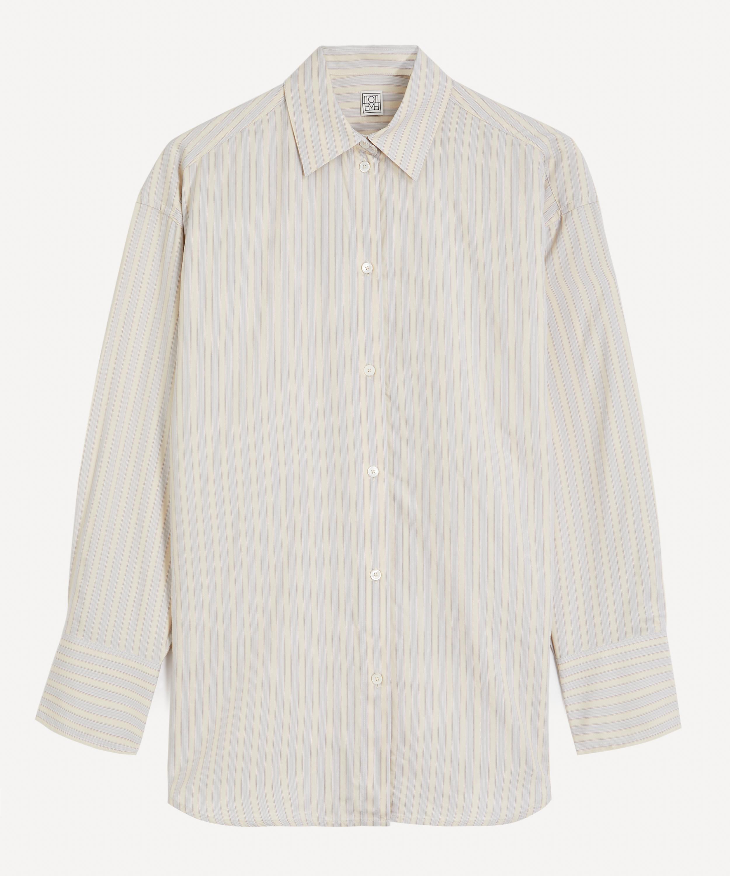 Toteme - Yellow-Sky Oversized Stripe Shirt image number 0