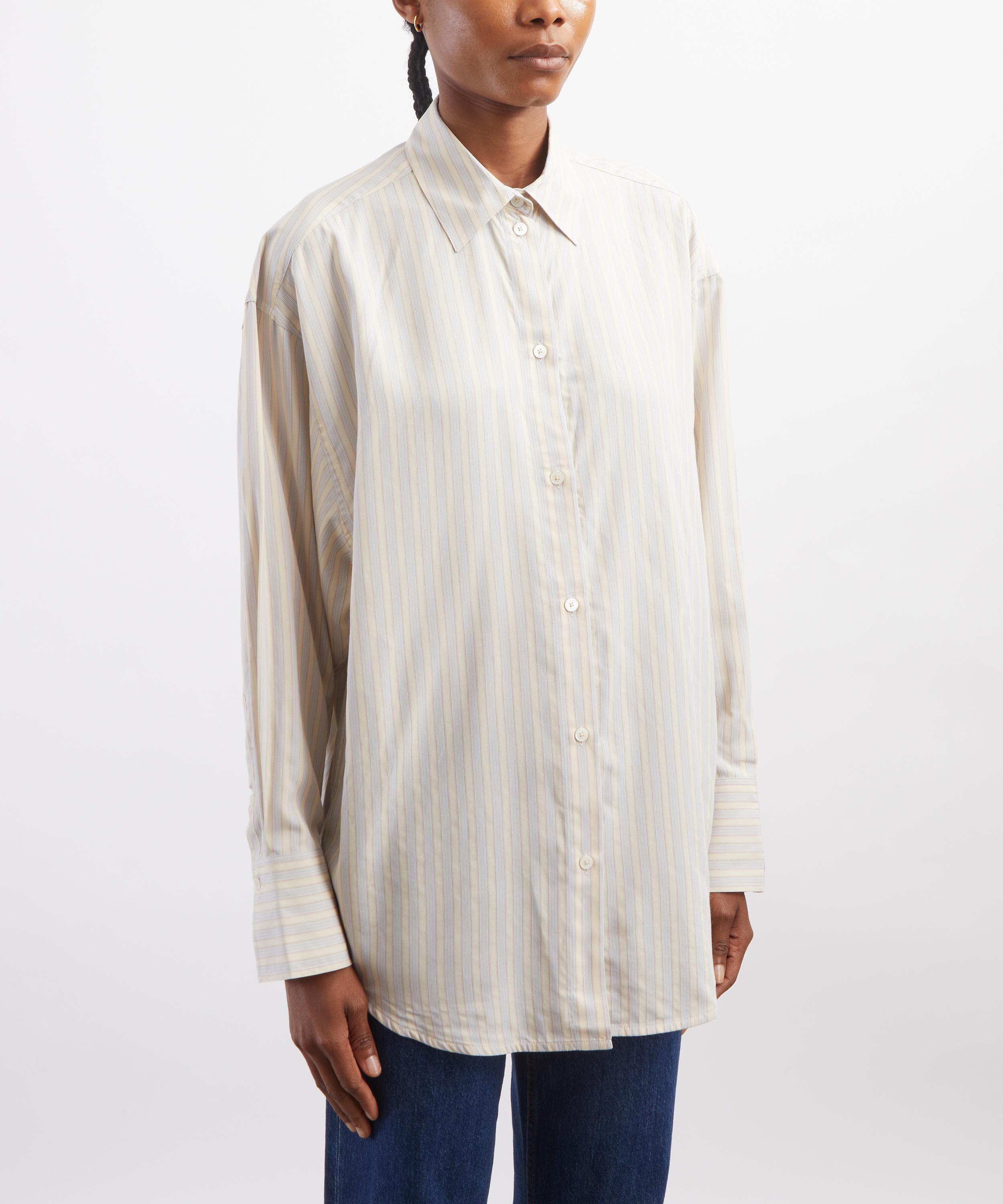 Toteme - Yellow-Sky Oversized Stripe Shirt image number 2