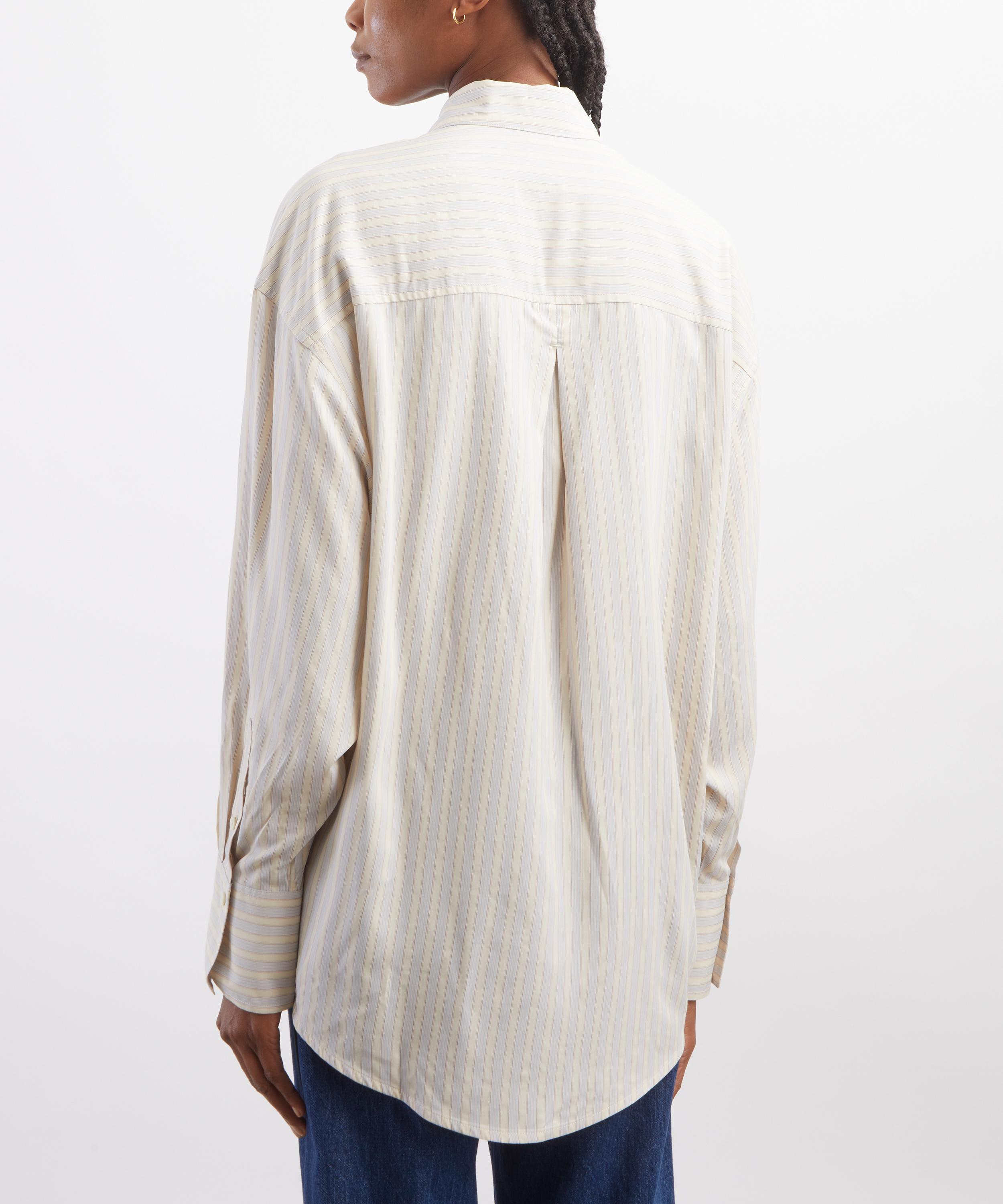 Toteme - Yellow-Sky Oversized Stripe Shirt image number 3
