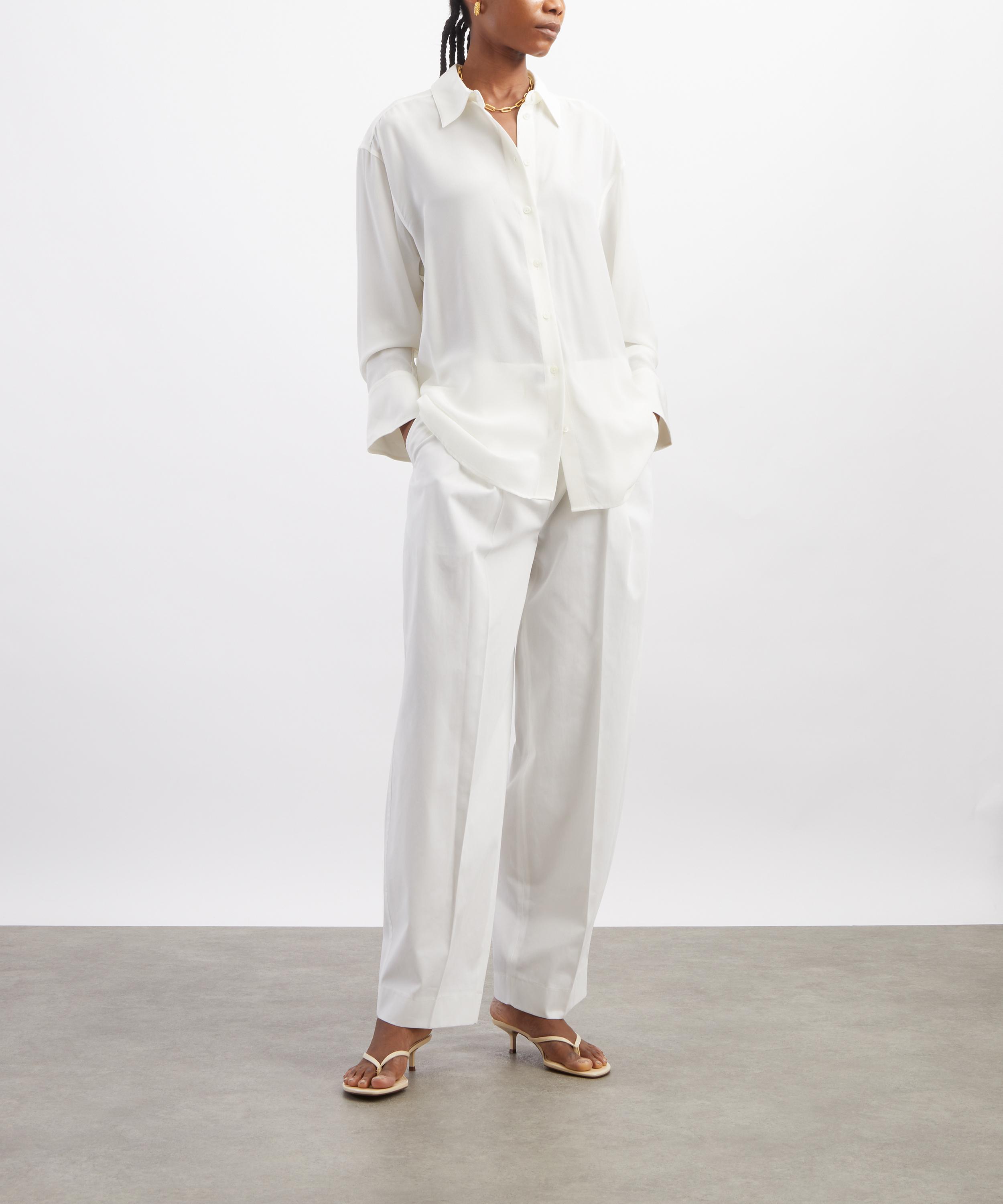Toteme - Off-White Silk Crepe Shirt image number 1