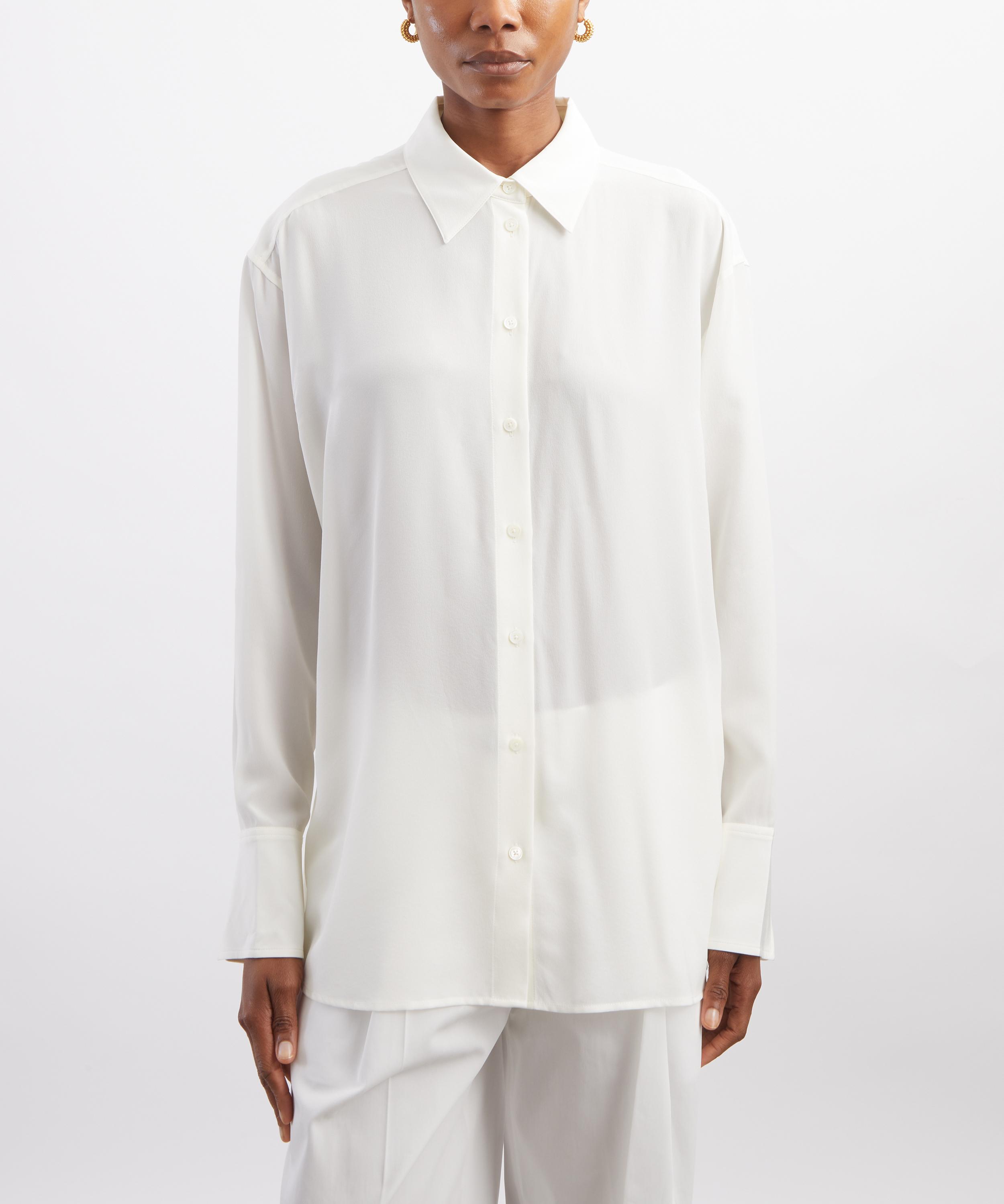 Toteme - Off-White Silk Crepe Shirt image number 2