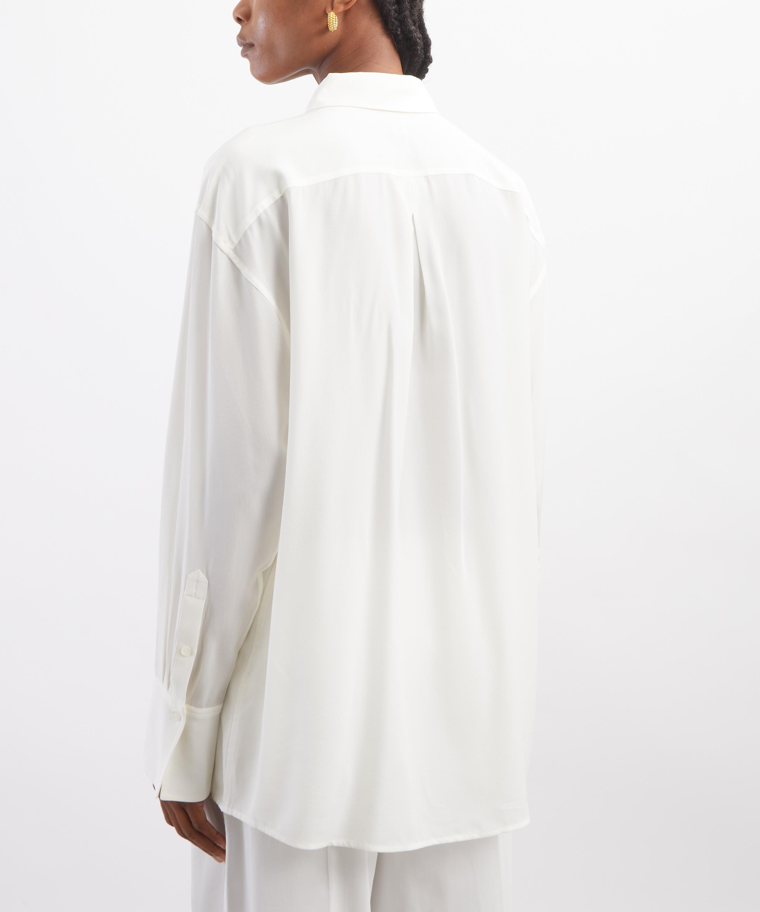 Toteme - Off-White Silk Crepe Shirt image number 3