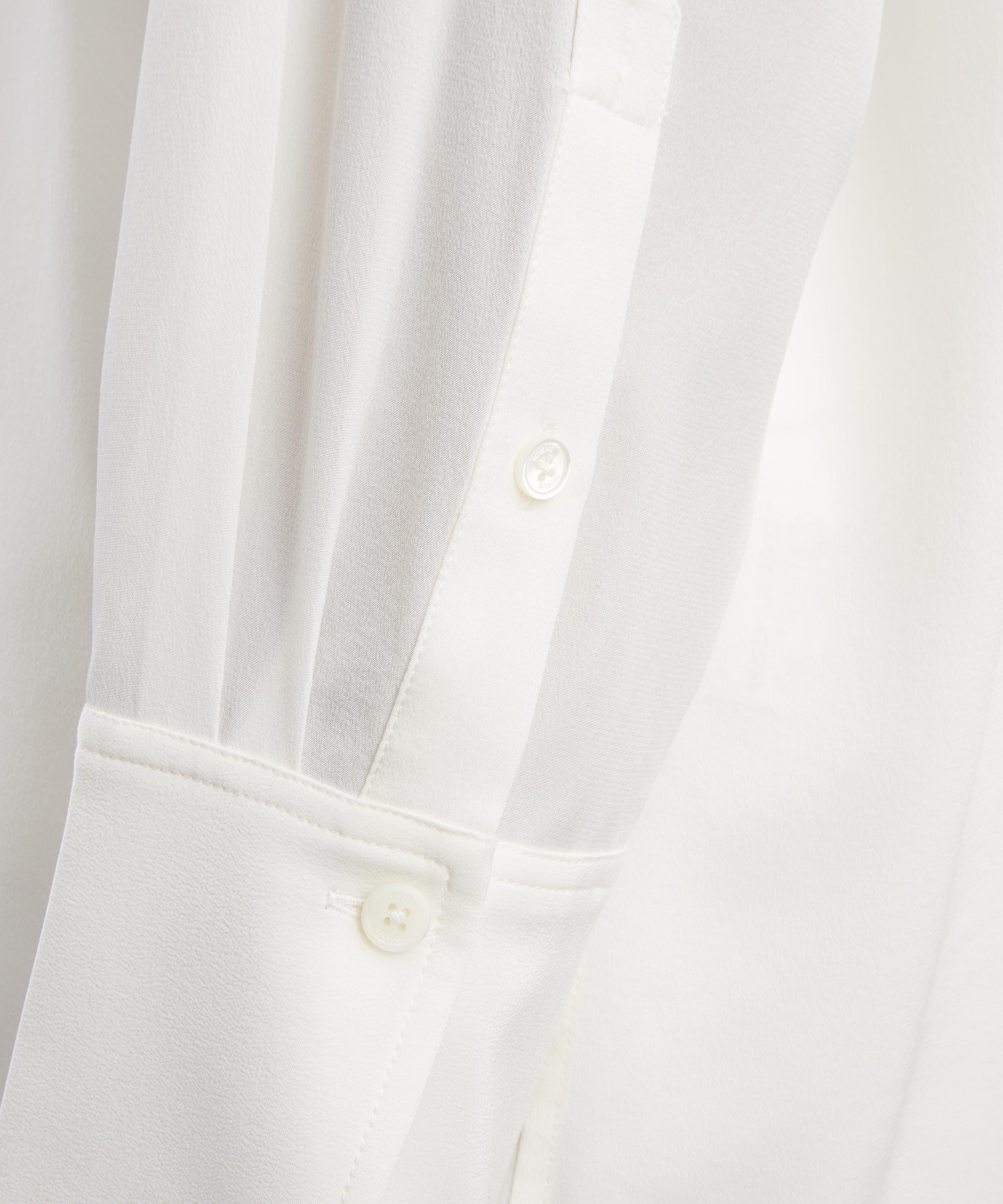 Toteme - Off-White Silk Crepe Shirt image number 4