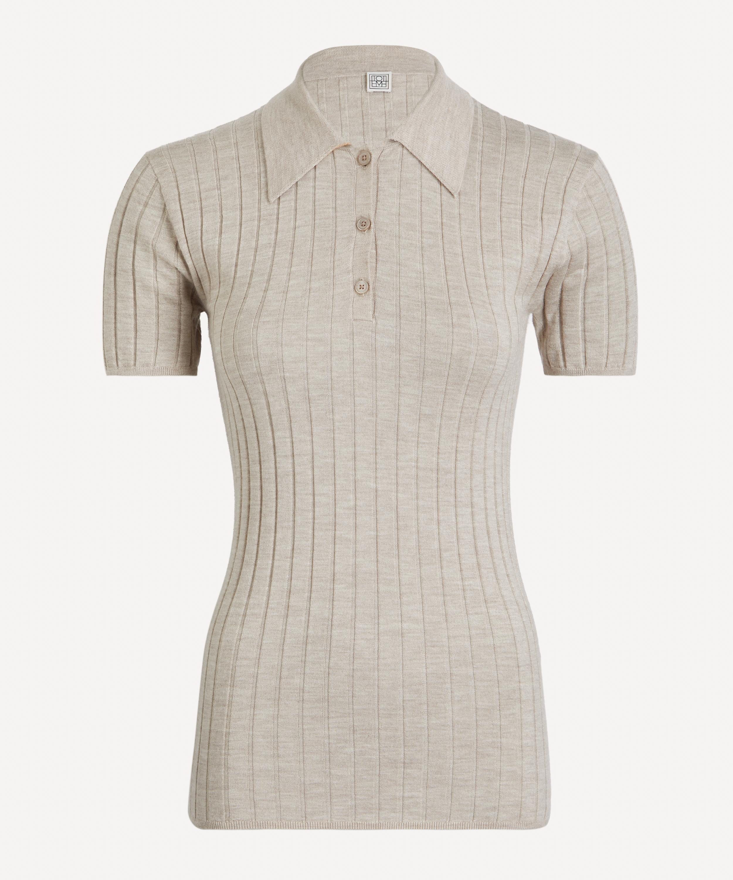 Toteme - Ribbed Cashmere-Silk Polo image number 0