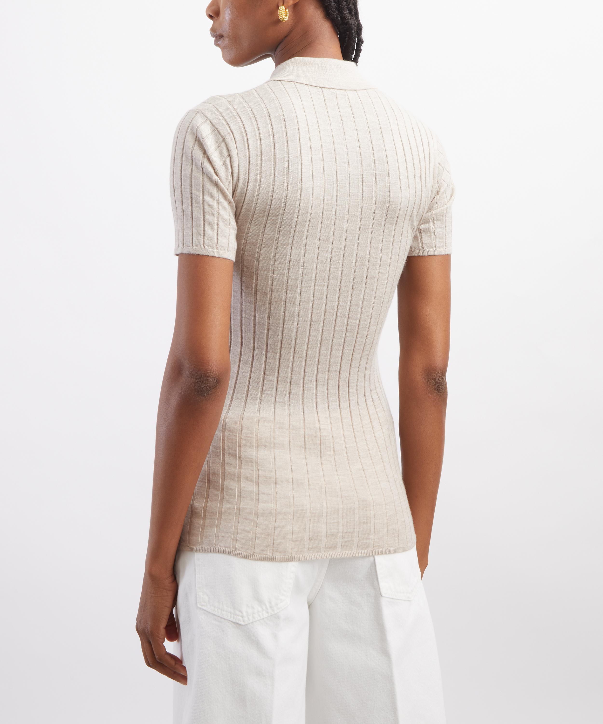 Toteme - Ribbed Cashmere-Silk Polo image number 3
