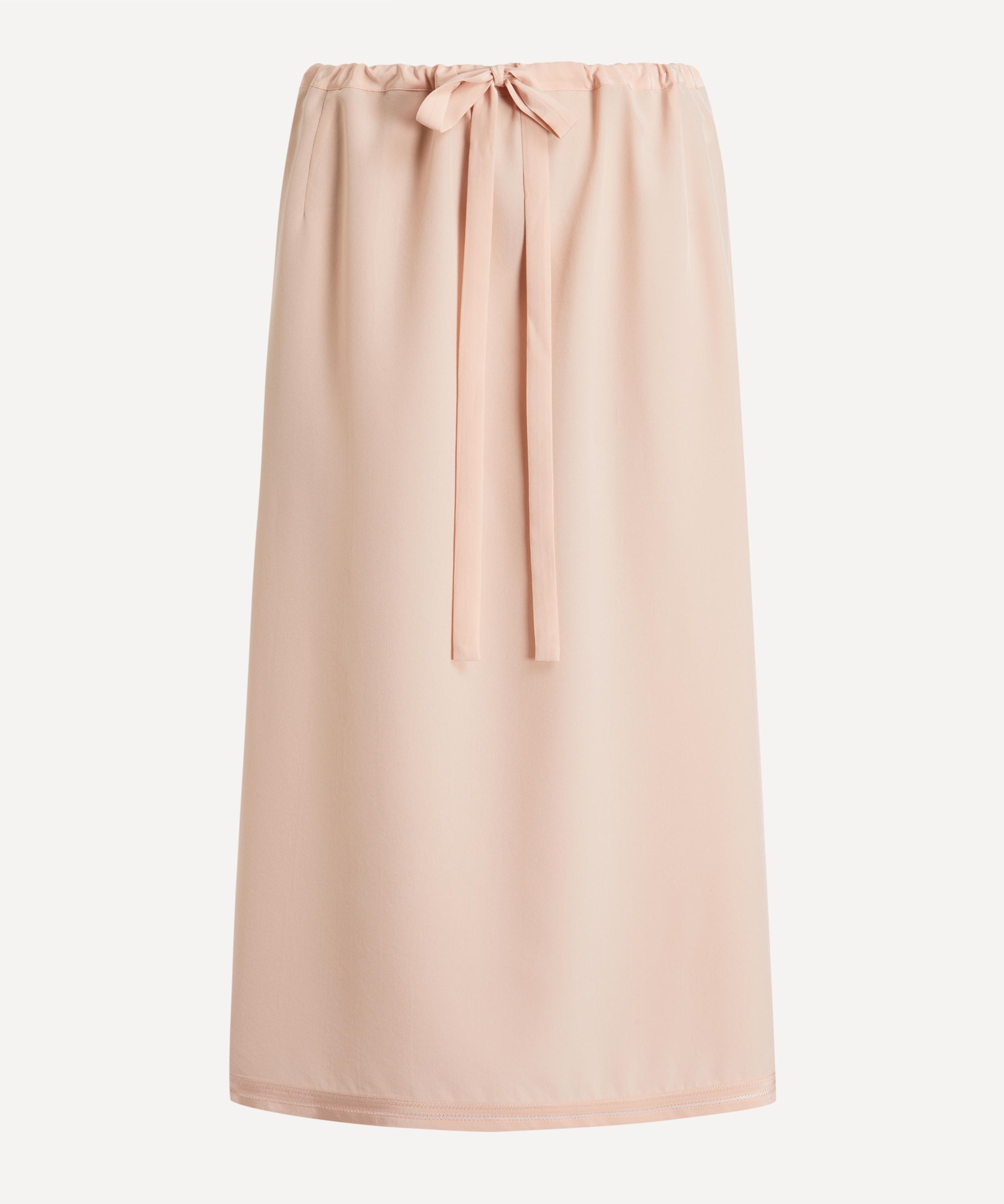 Toteme - Dusty Pink Fluid Silk Skirt image number 0