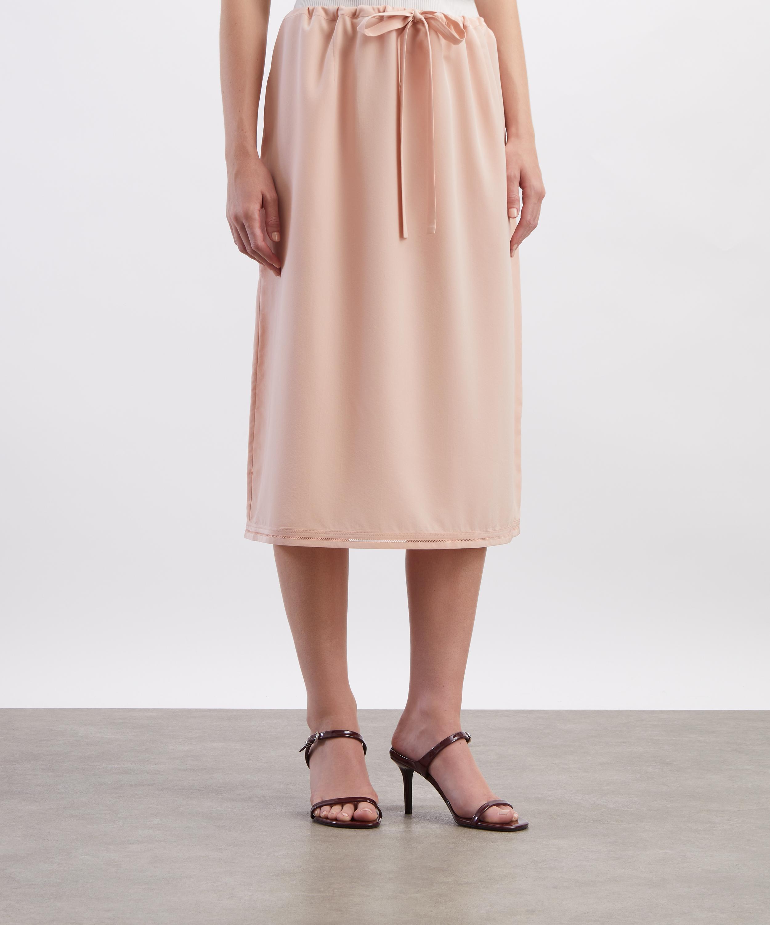 Toteme - Dusty Pink Fluid Silk Skirt image number 2