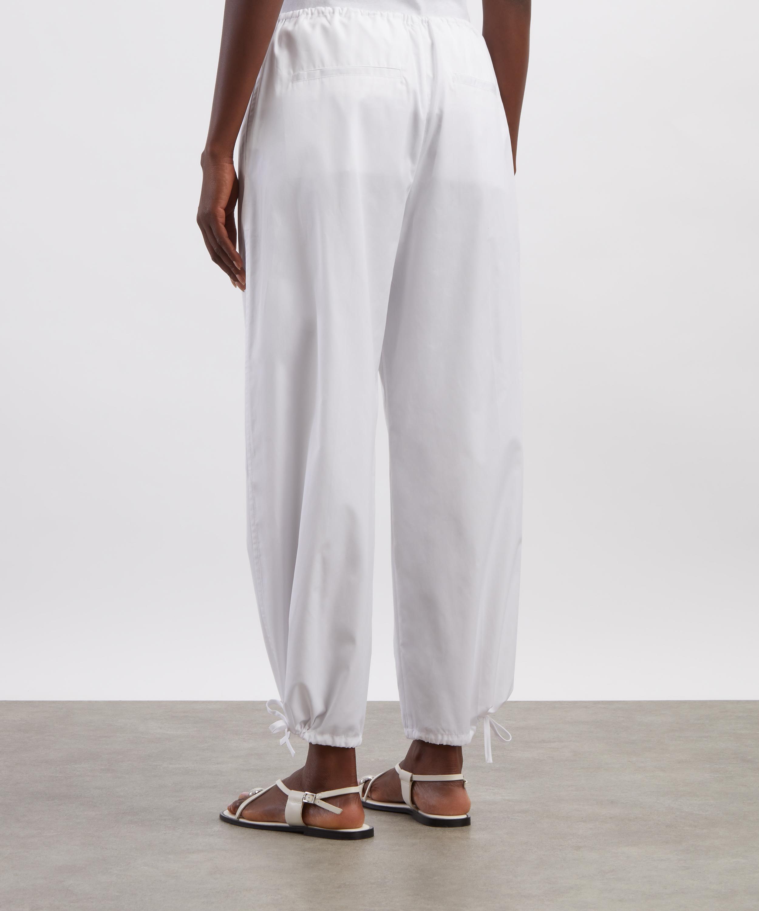 Toteme - White Drawstring Cotton Trousers image number 3