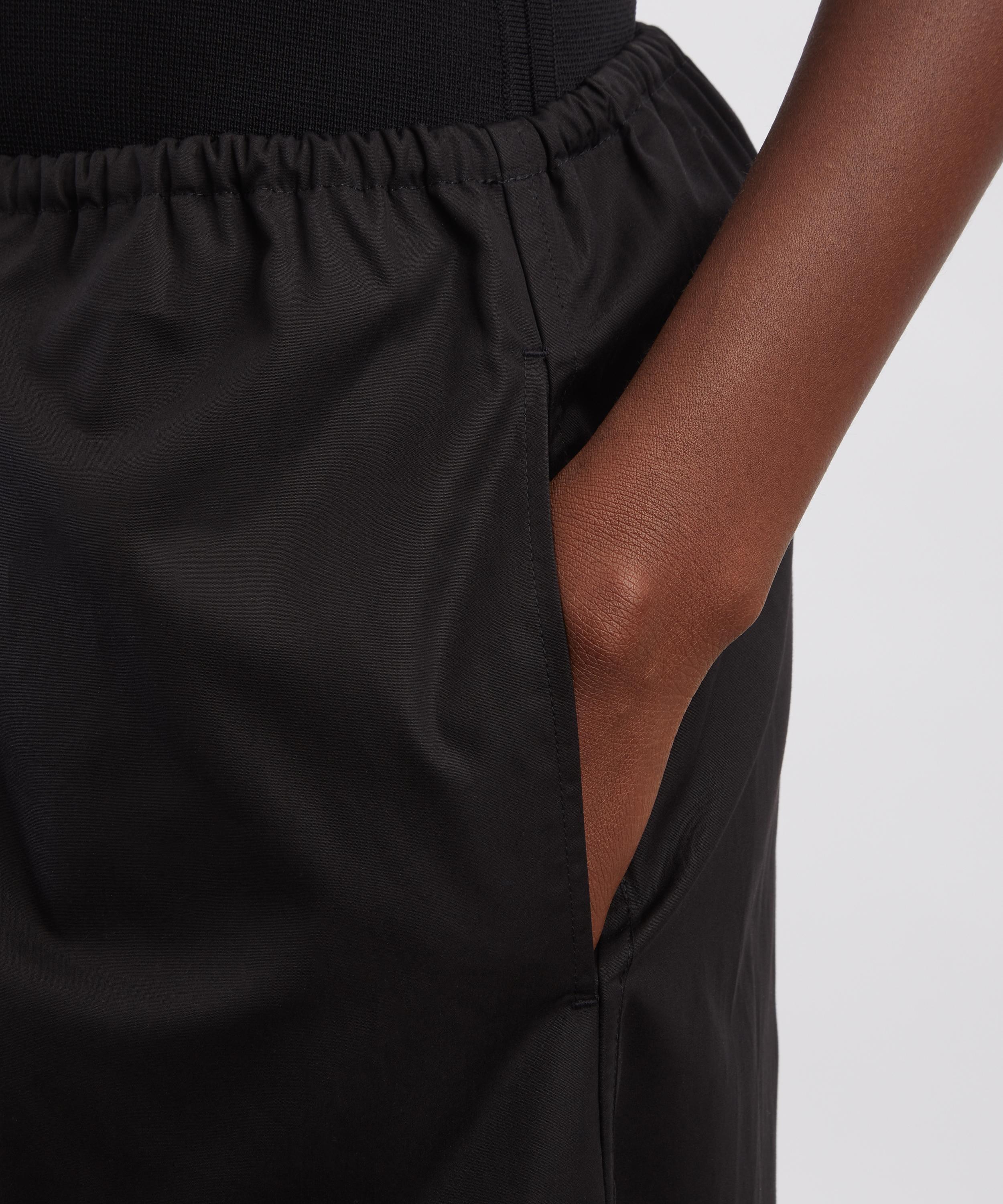 Toteme - Black Drawstring Cotton Trousers image number 4