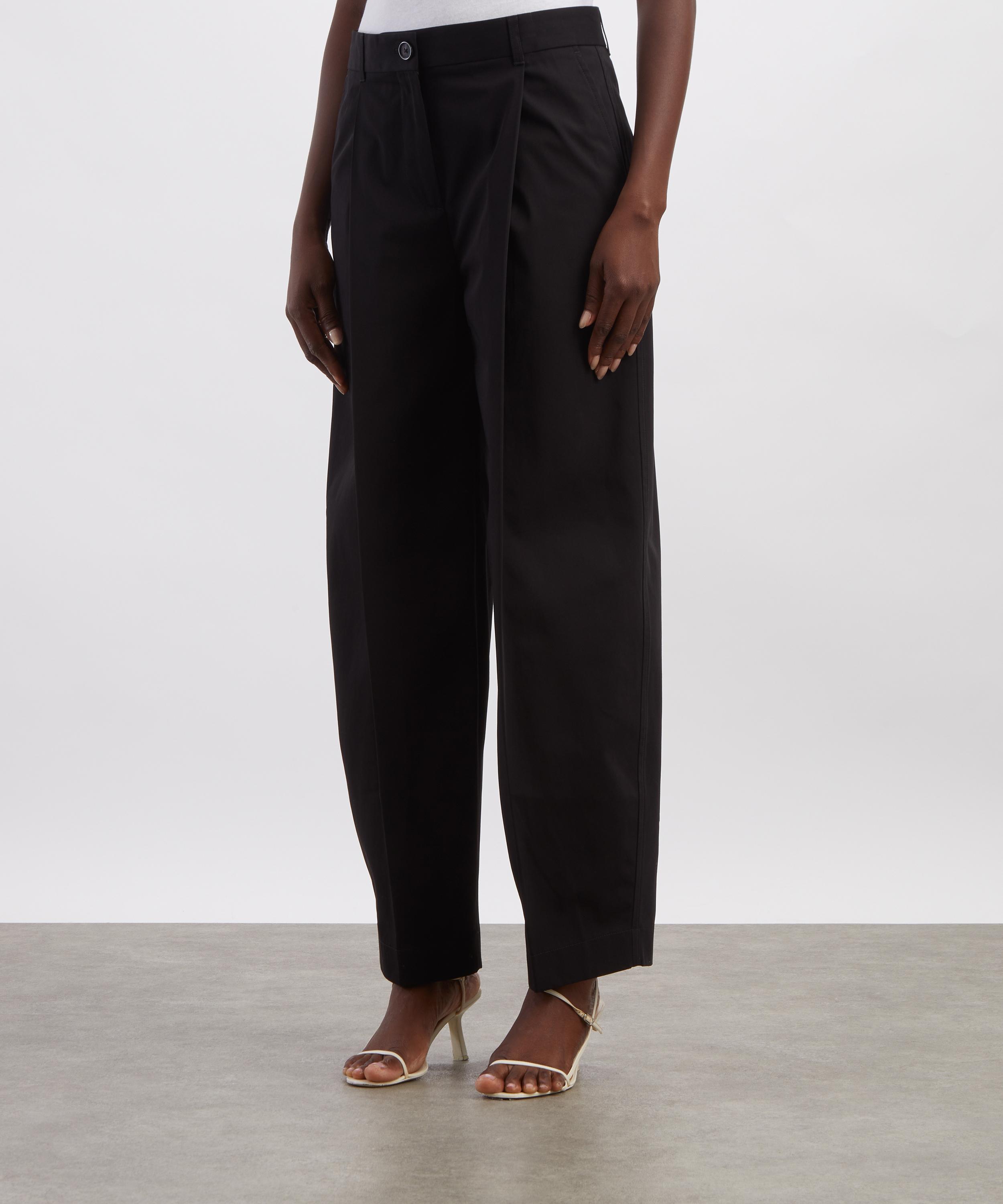 Toteme - Black Single-Pleat Trousers image number 2