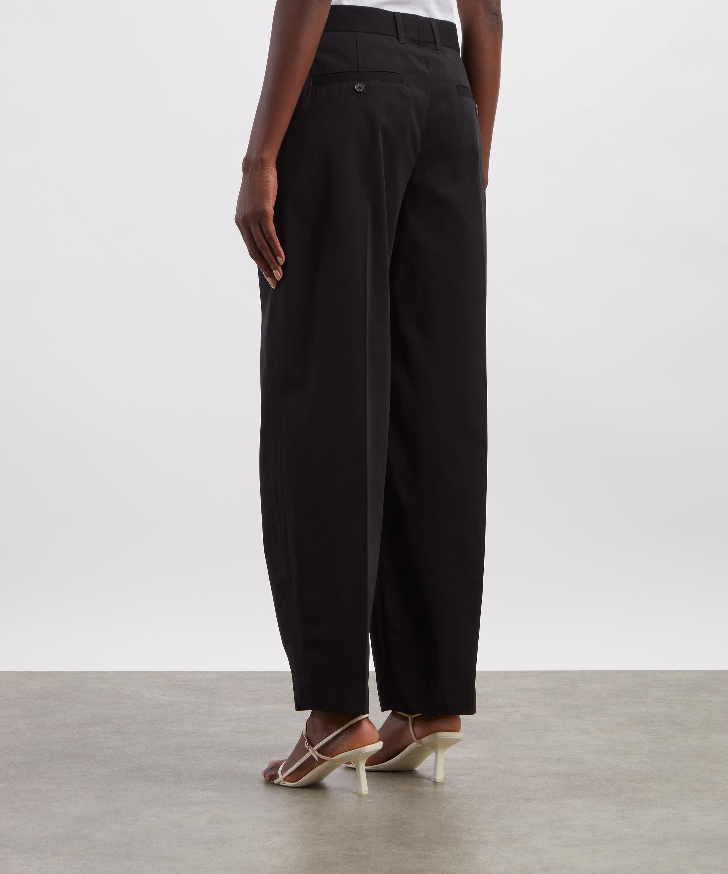 Toteme - Black Single-Pleat Trousers image number 3