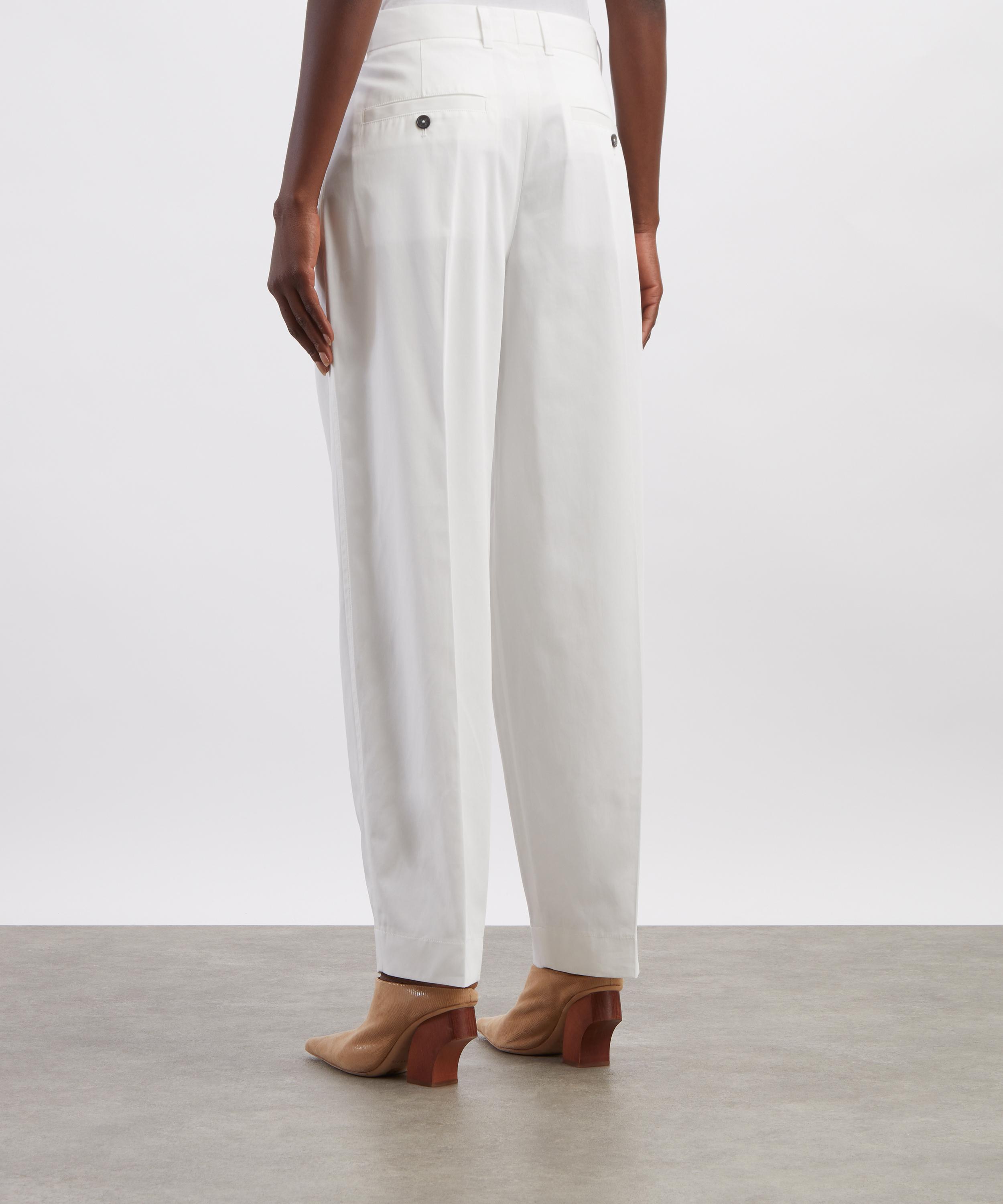 Toteme - White Single-Pleat Trousers image number 3