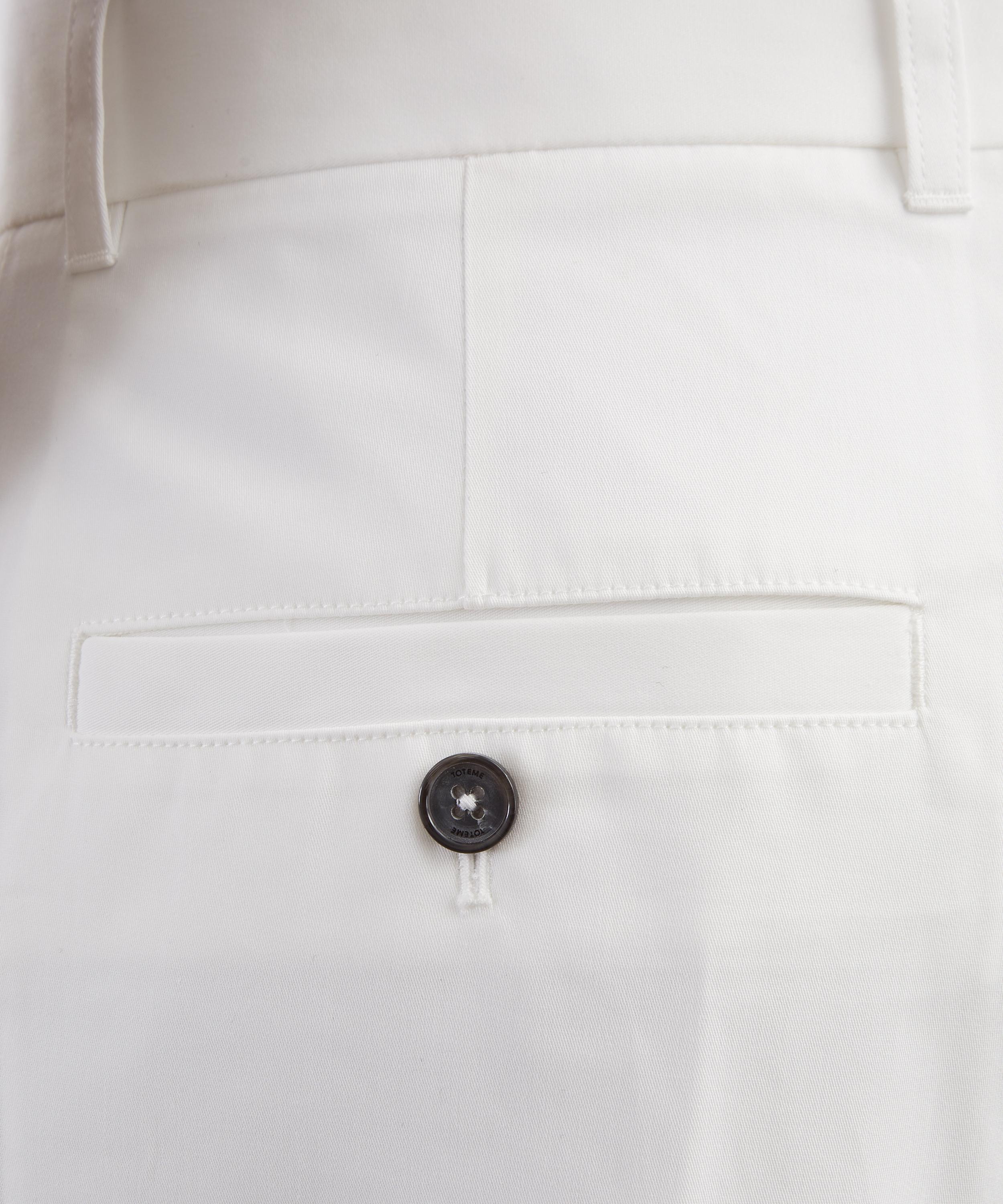 Toteme - White Single-Pleat Trousers image number 4