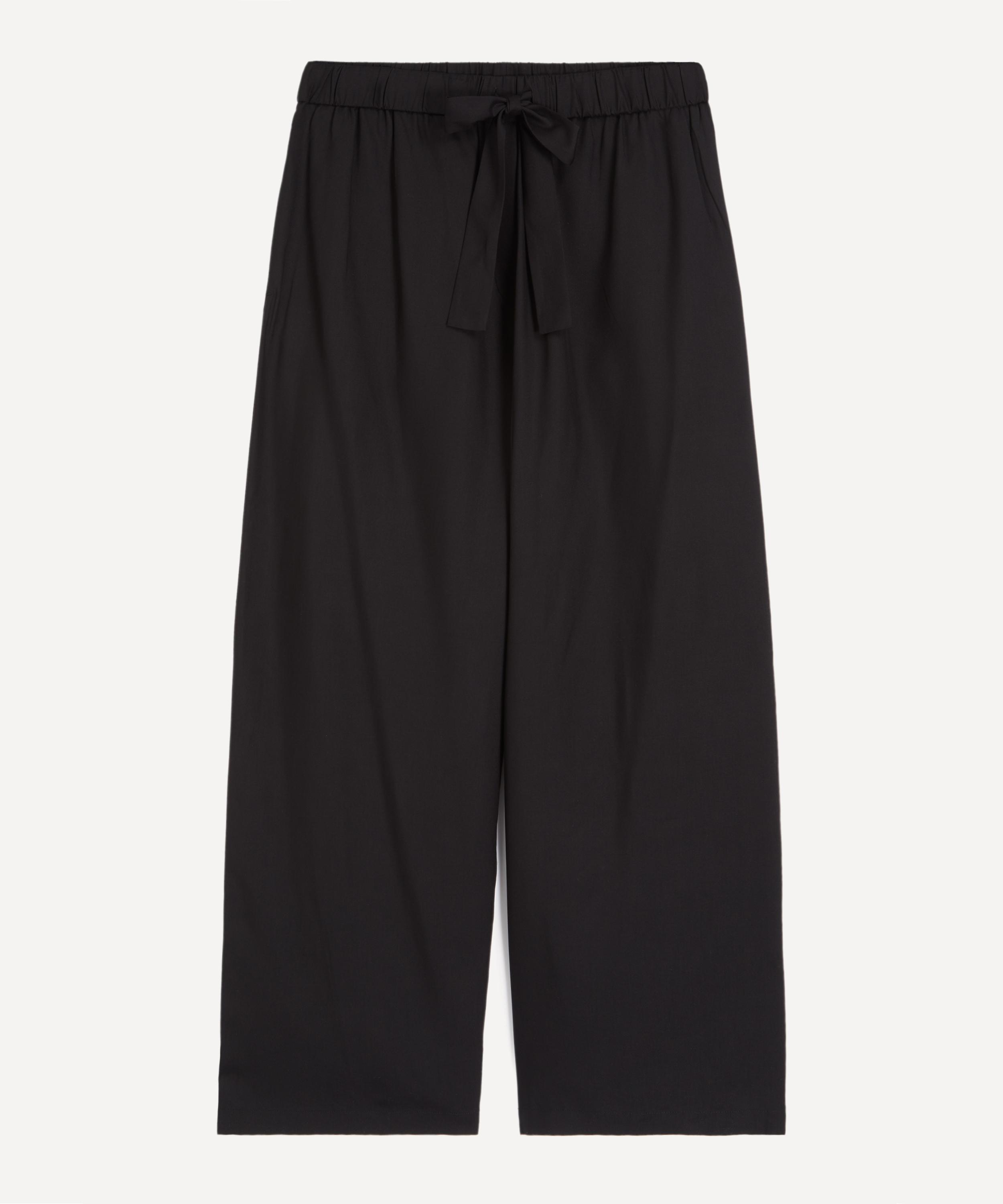 Toteme - Black Piped Silk Trousers