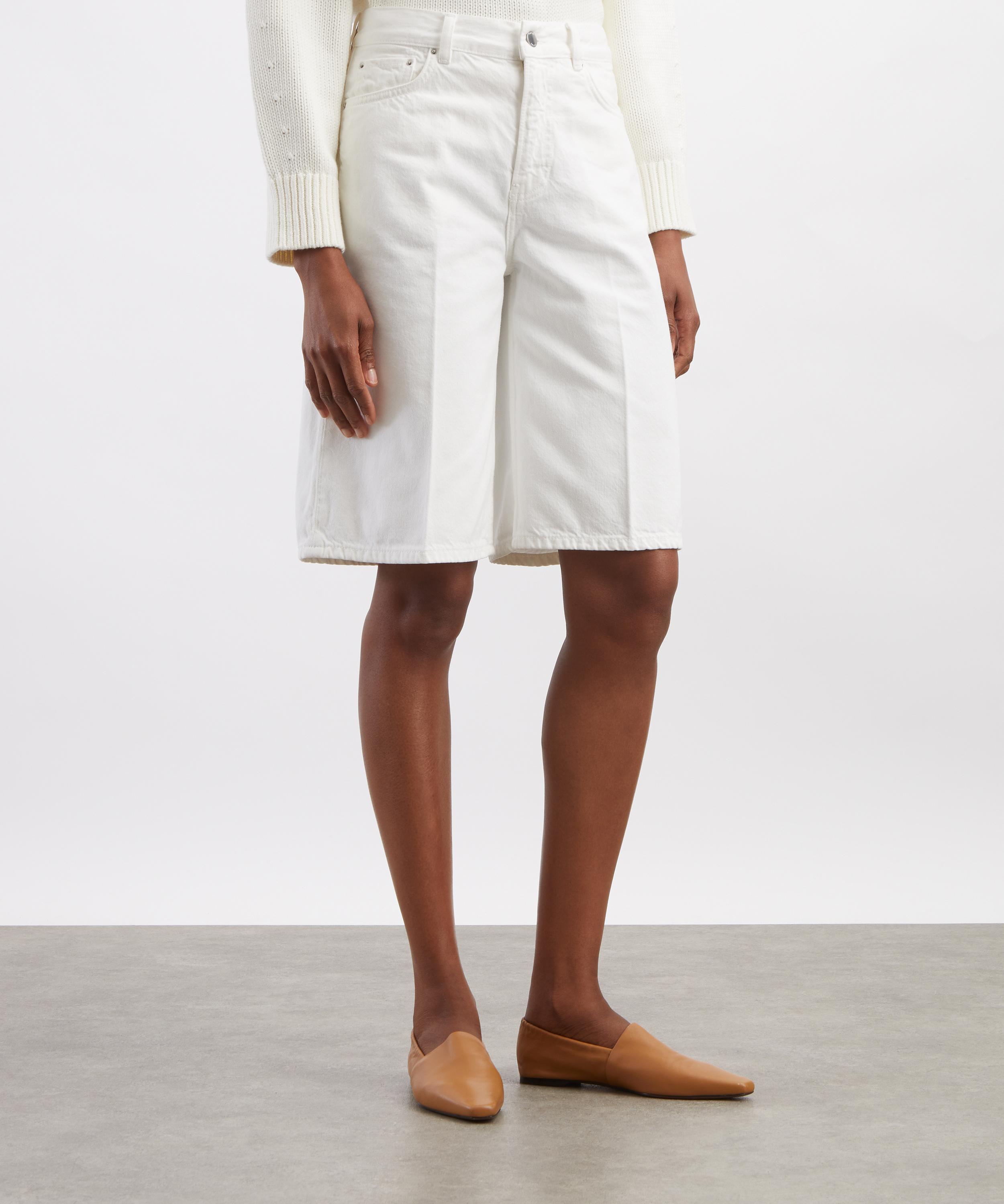 Toteme - White Denim Board Shorts image number 2