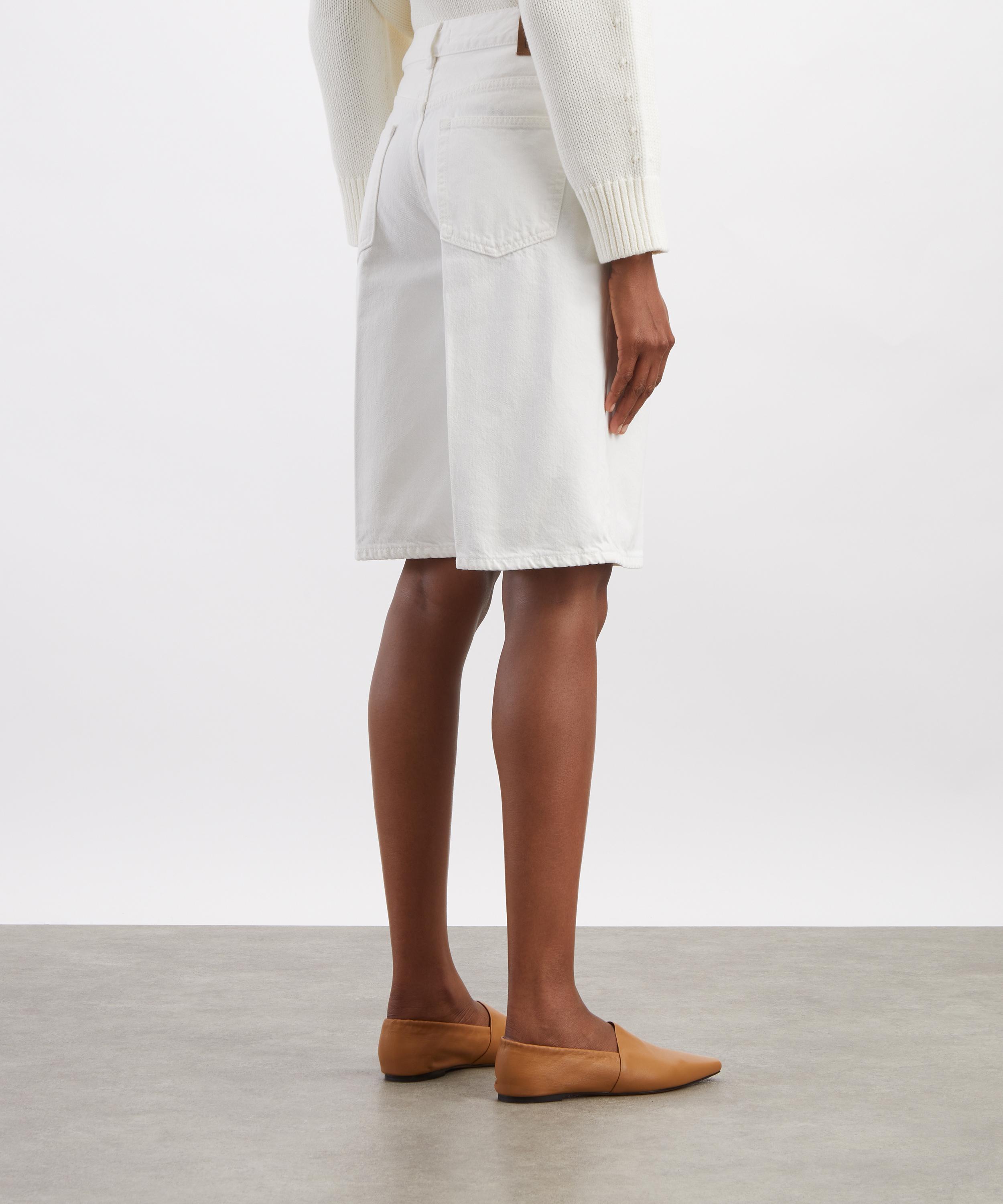 Toteme - White Denim Board Shorts image number 3