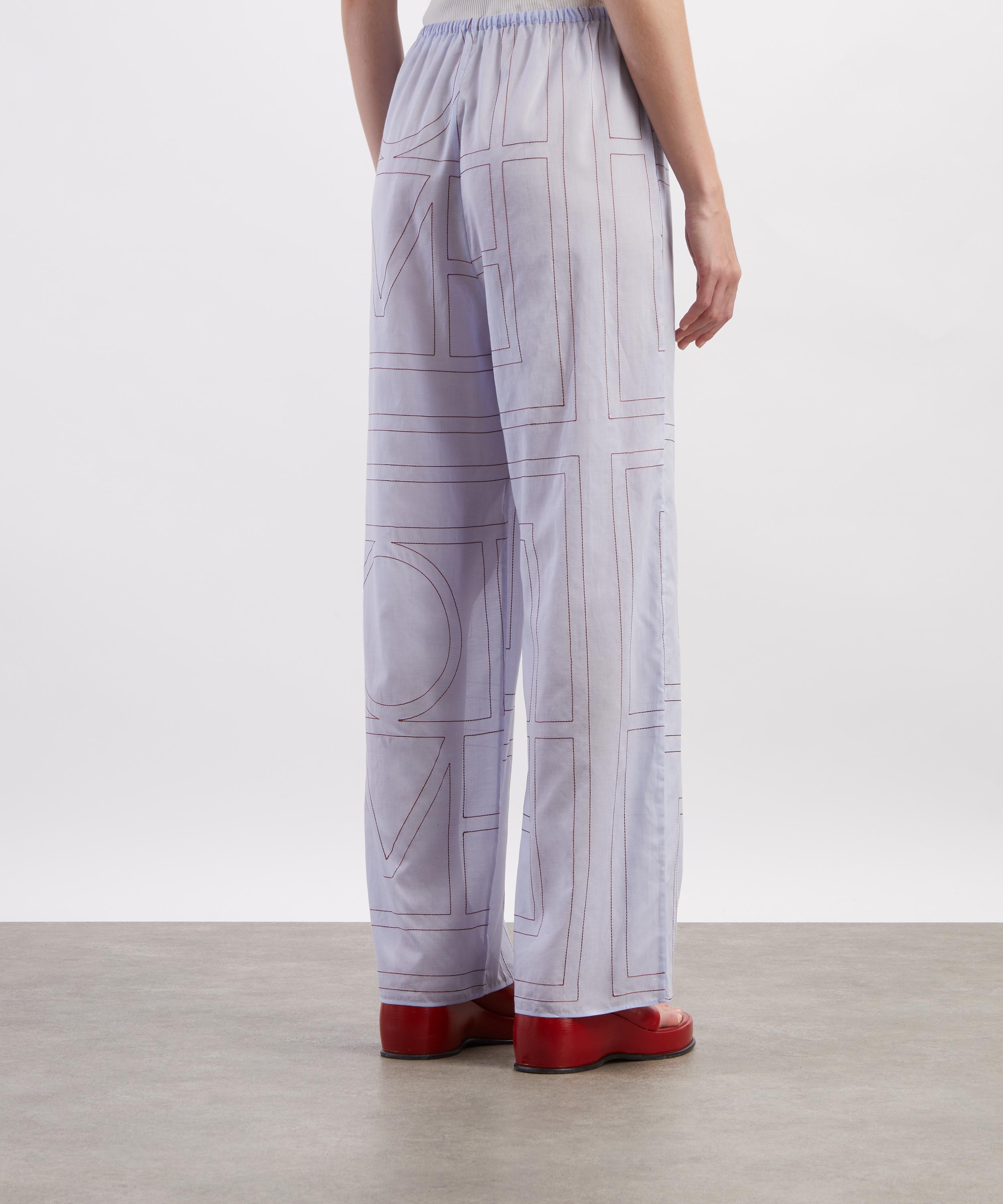 Toteme - Sky Monogram Cotton-Blend PJ Bottoms&nbsp; image number 3
