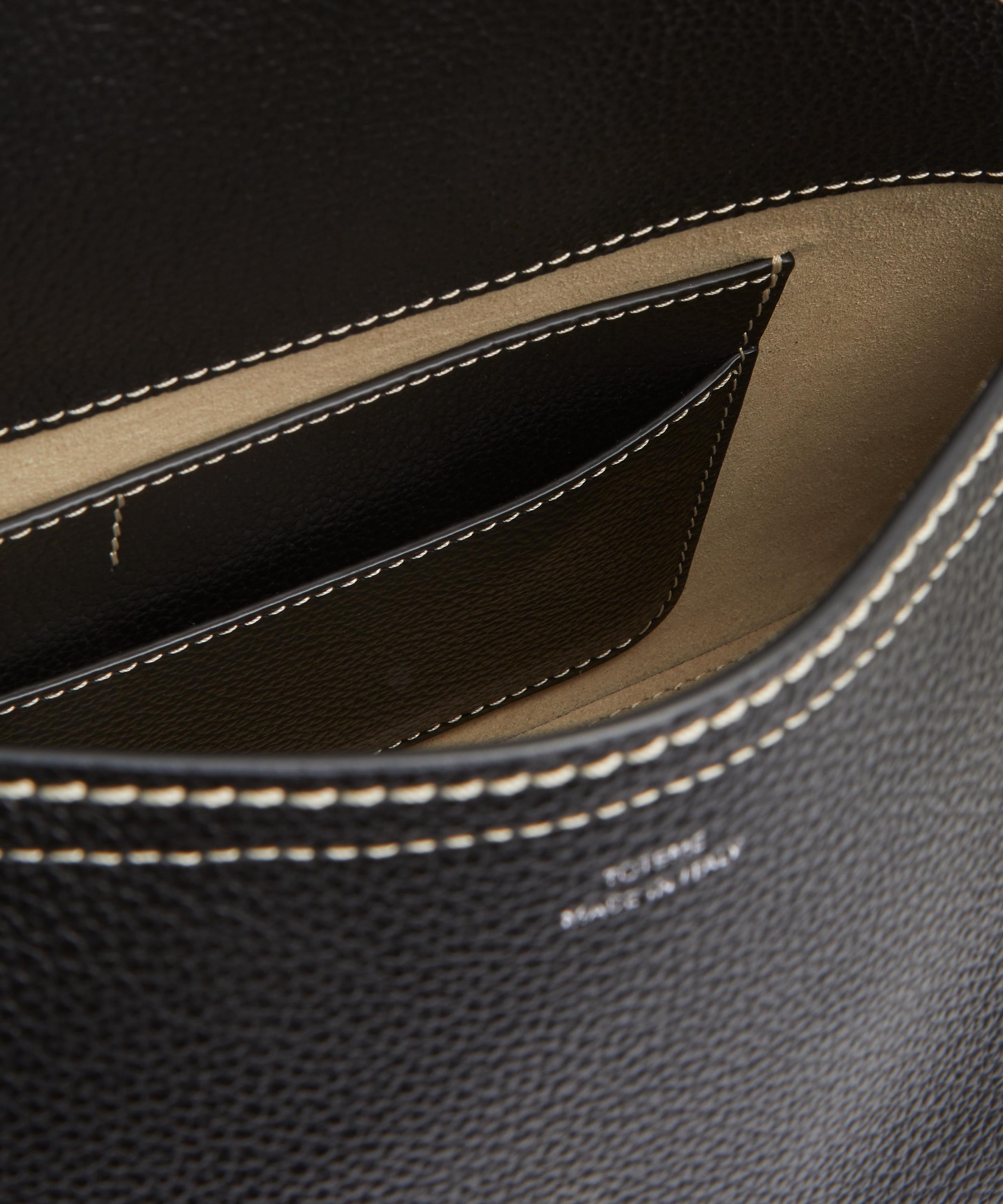 Toteme - T-Lock Black Grained Leather Shoulder Bag image number 5