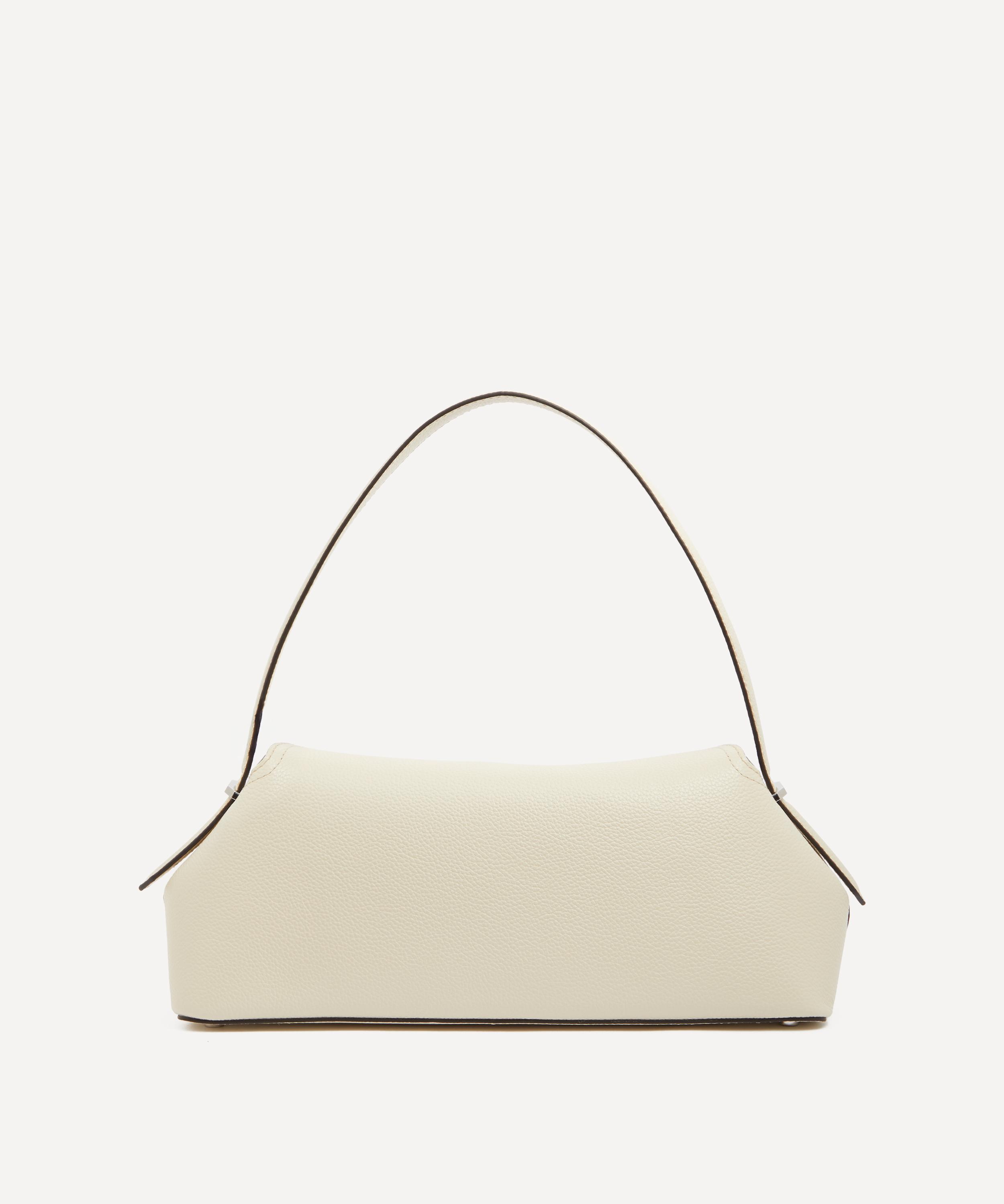Toteme - T-Lock Milk Grained Leather Shoulder Bag image number 3