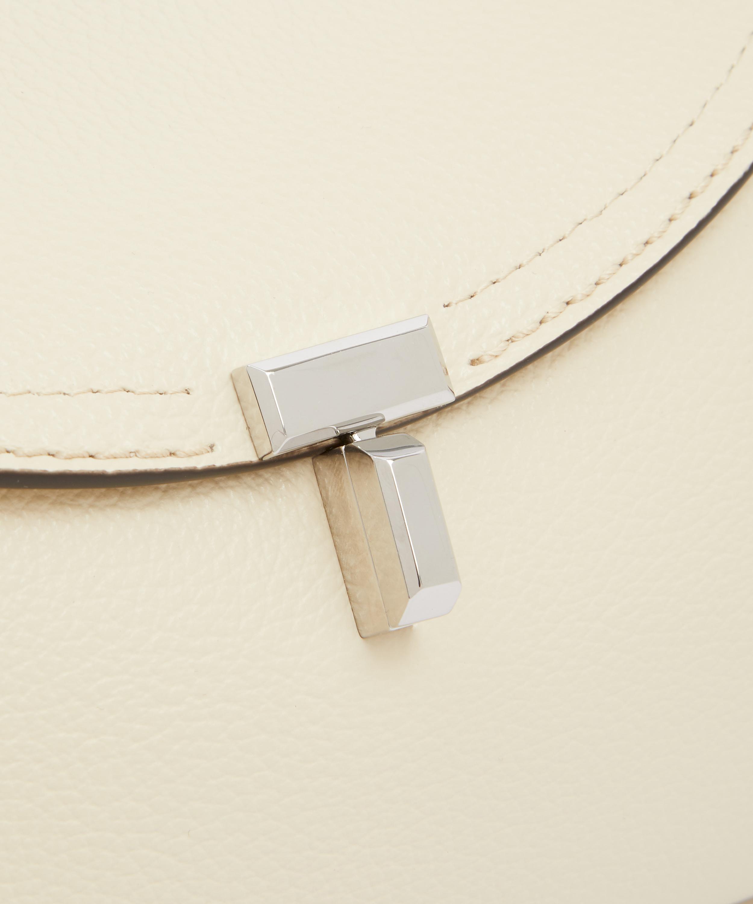 Toteme - T-Lock Milk Grained Leather Shoulder Bag image number 4