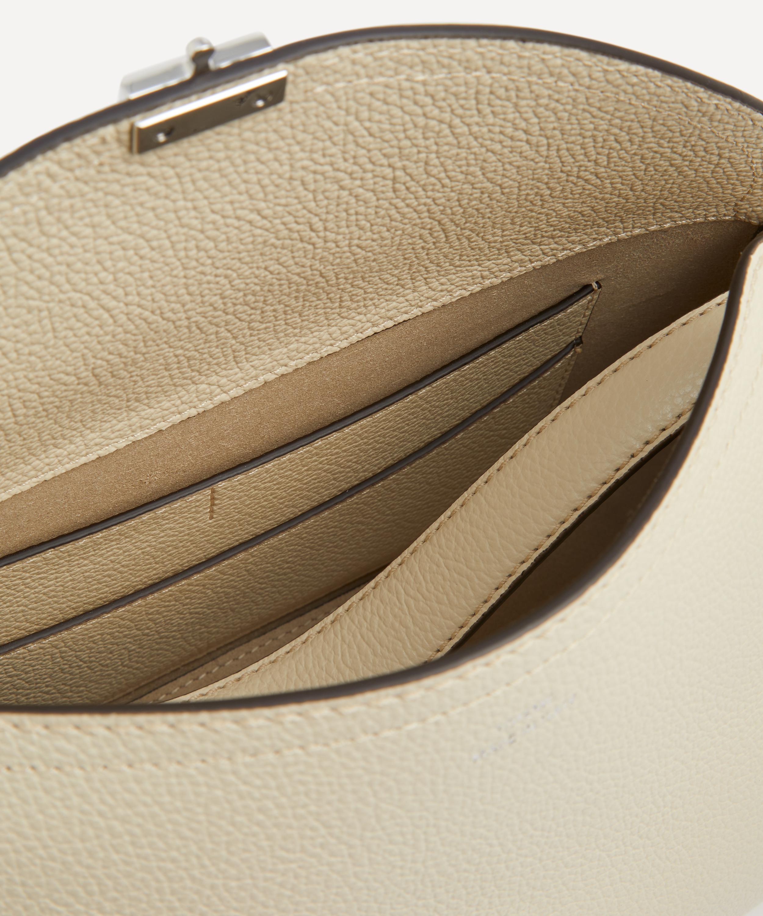 Toteme - T-Lock Milk Grained Leather Shoulder Bag image number 5