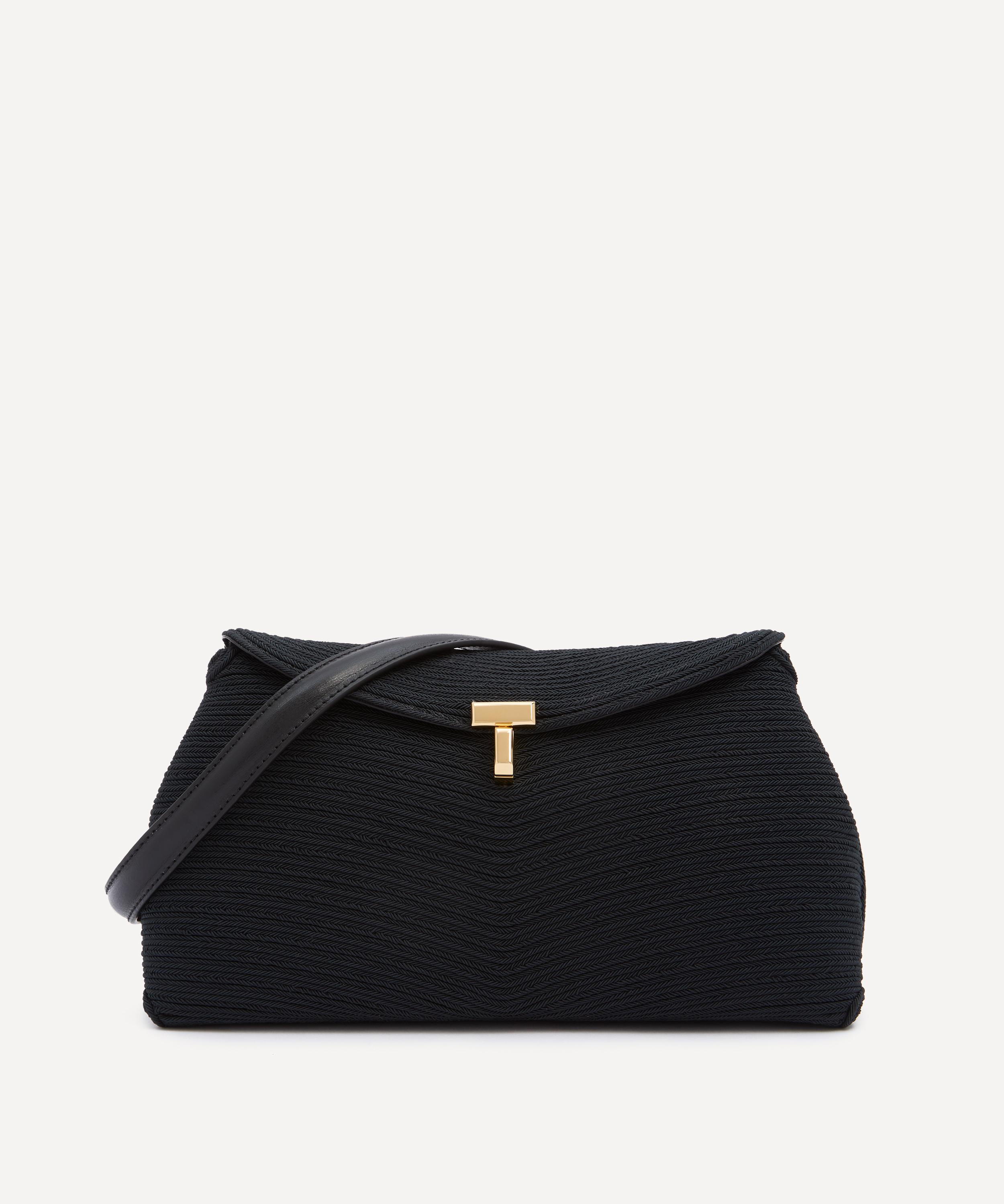 Toteme - T-Lock Black Rope Clutch Bag