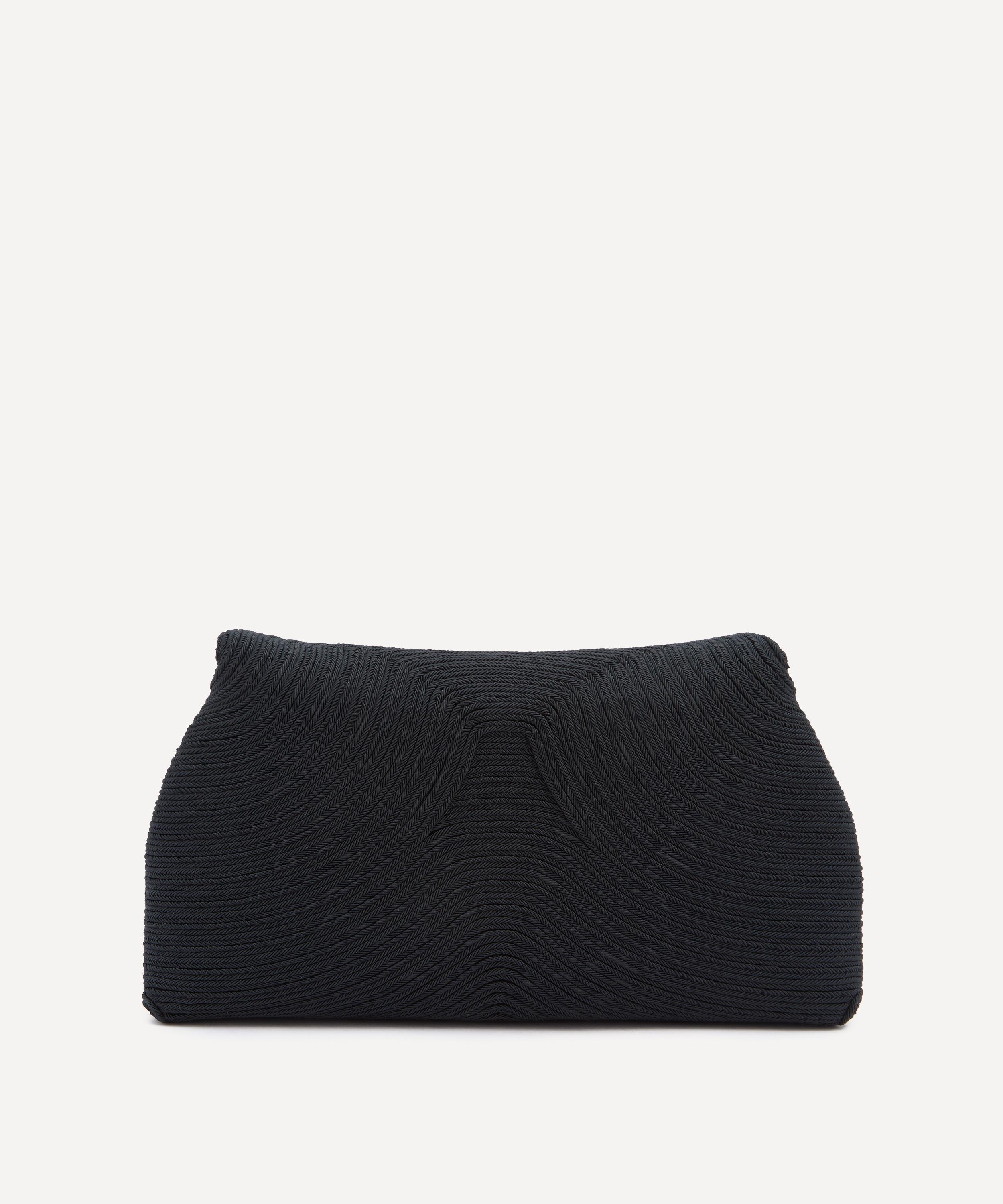Toteme - T-Lock Black Rope Clutch Bag image number 3