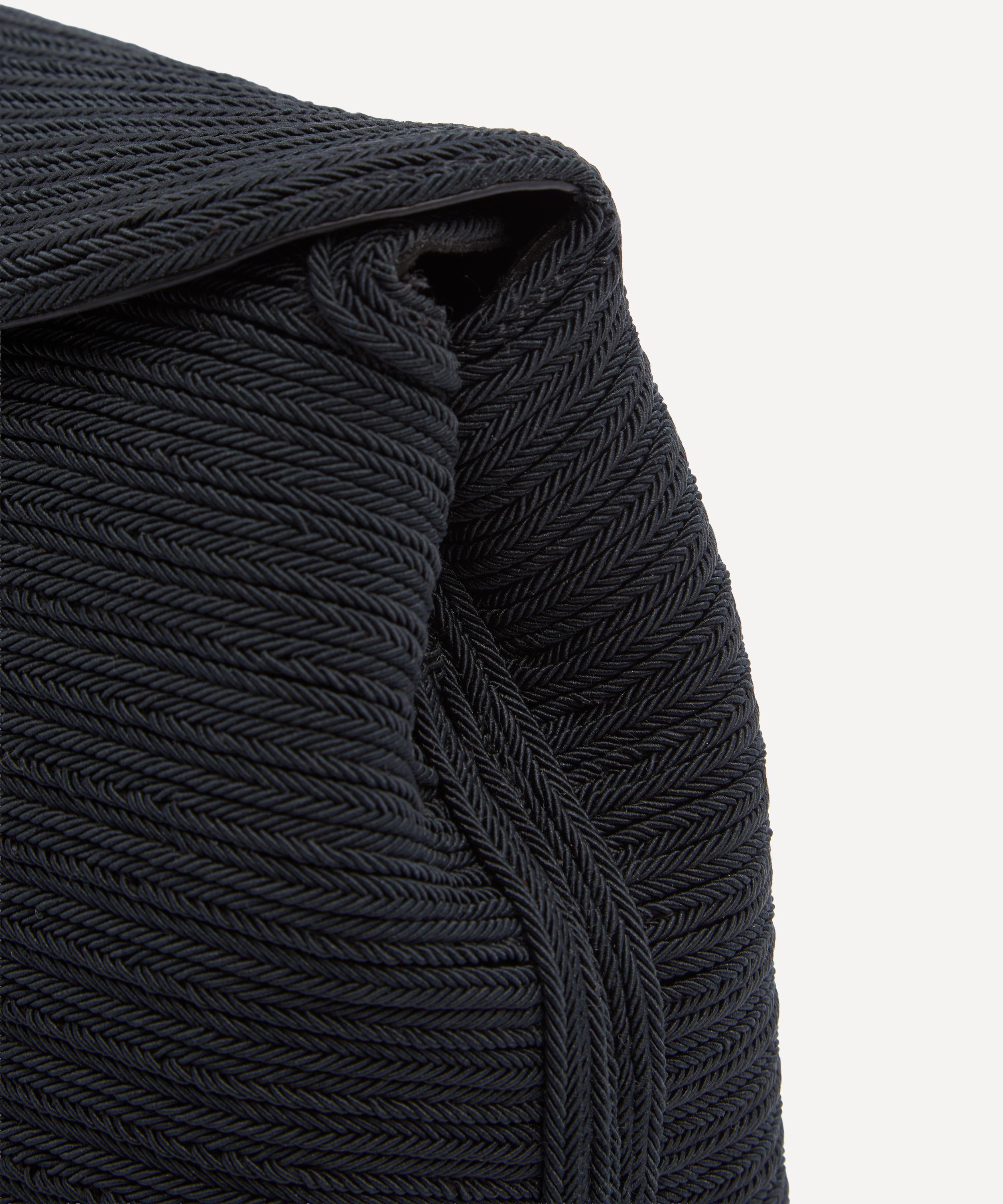 Toteme - T-Lock Black Rope Clutch Bag image number 4
