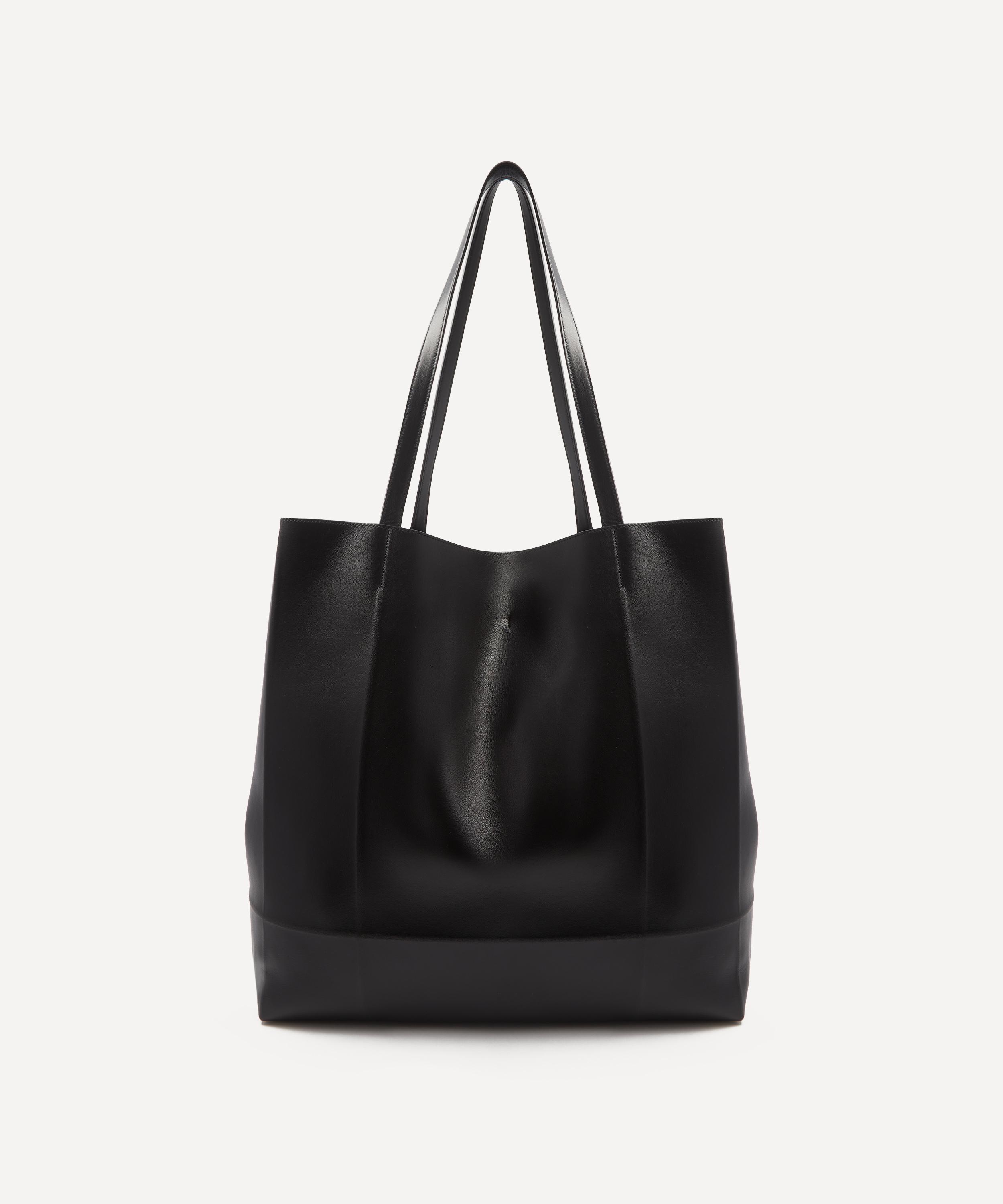 Toteme - Roam Black Leather Tote Bag image number 3
