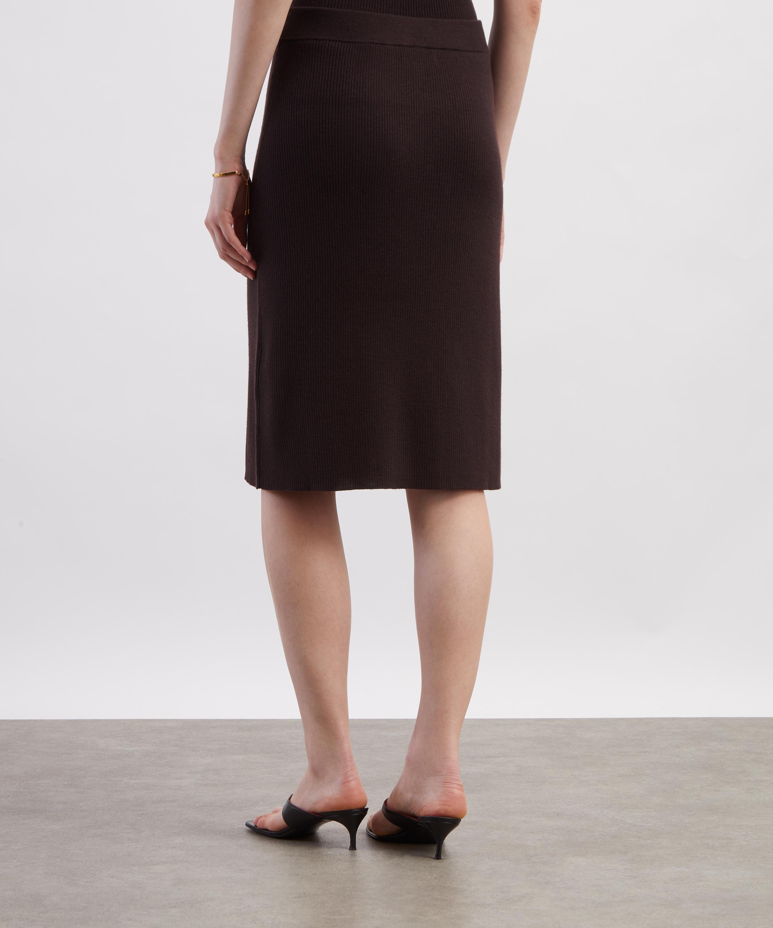 Stylein - Pearla Coffee Rib-Knit Skirt image number 3