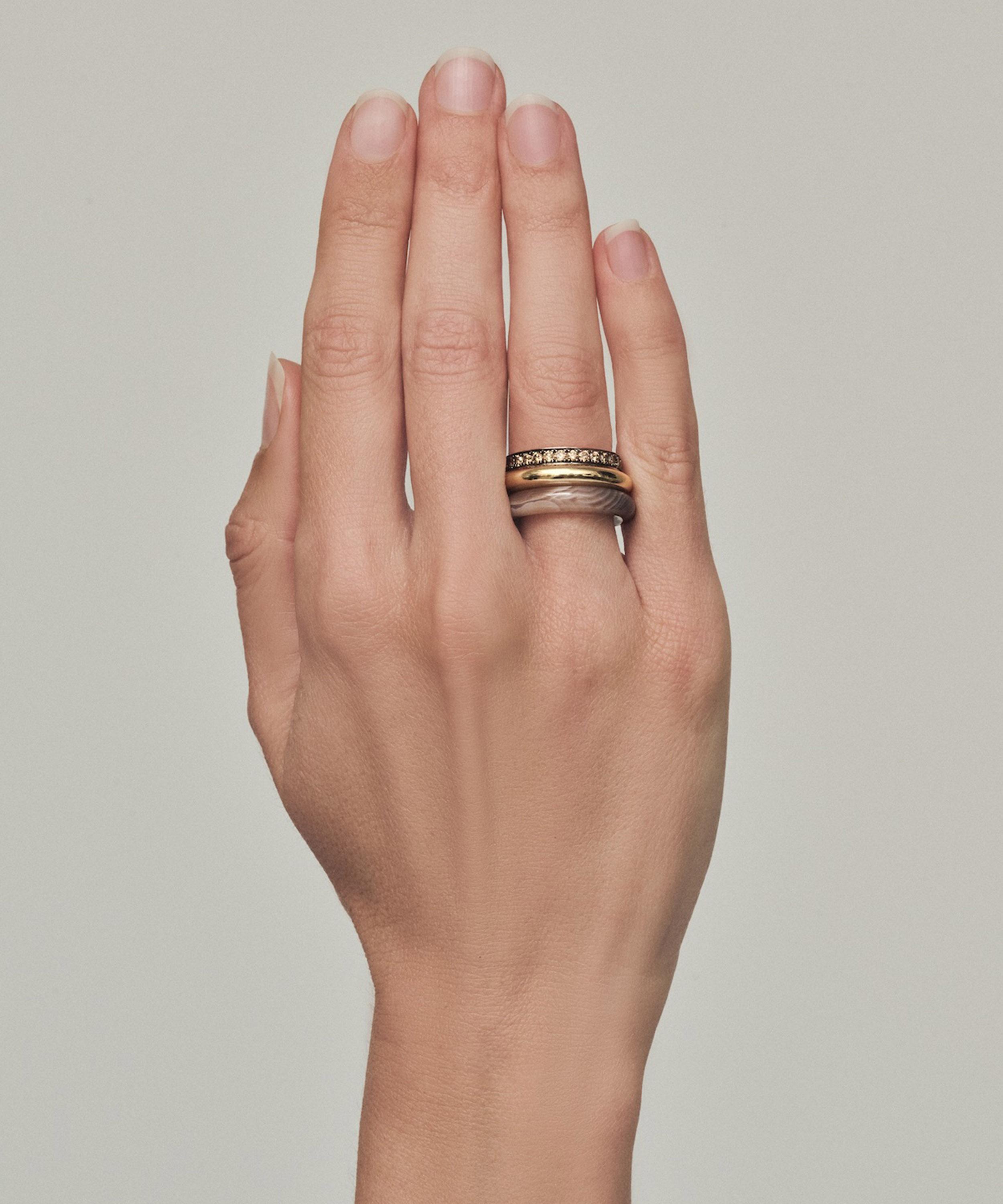 By Pariah - 14ct Gold Kalahari Ring Stack image number 1