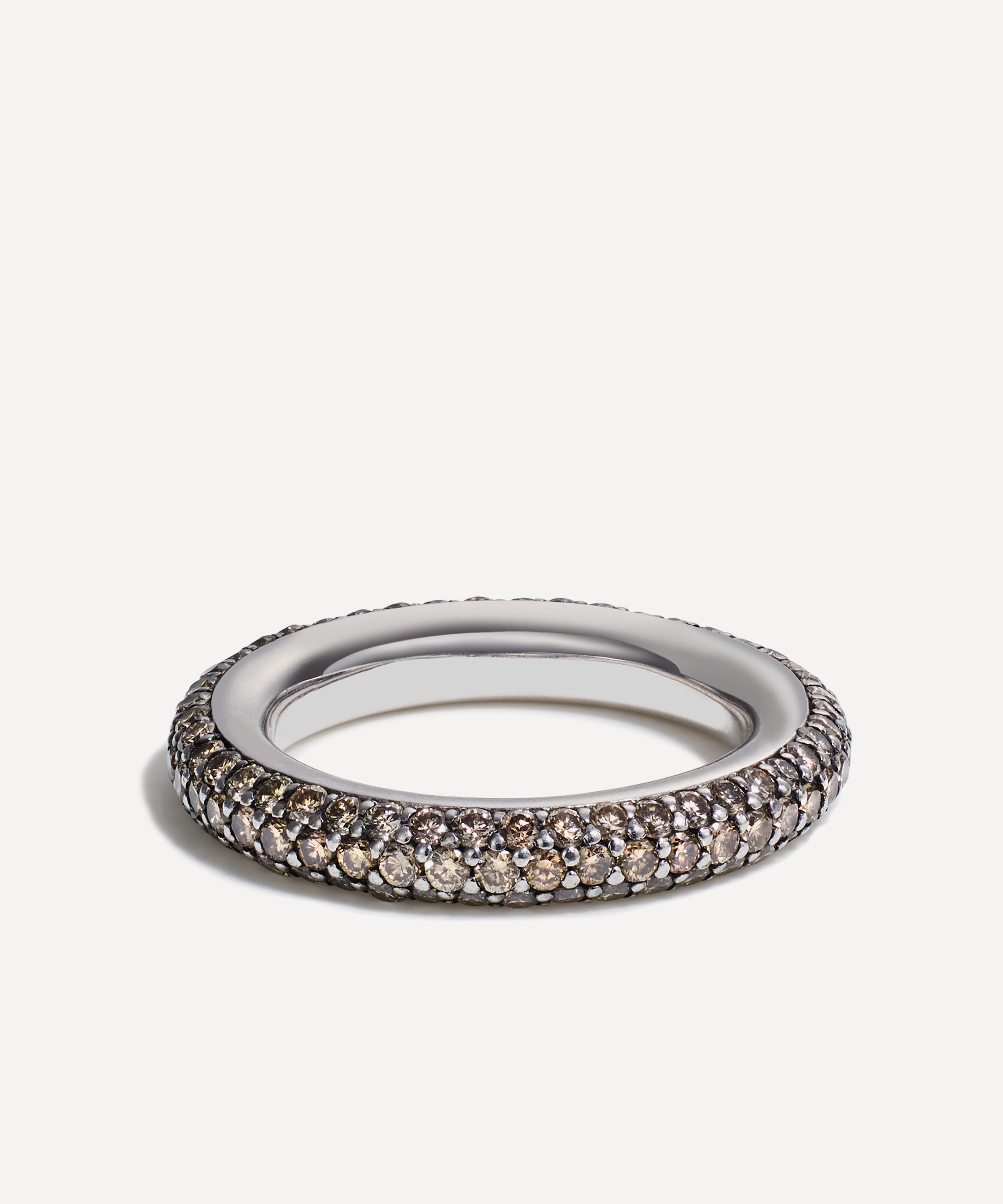 By Pariah - Sterling Silver Pave Champagne Diamond Ring