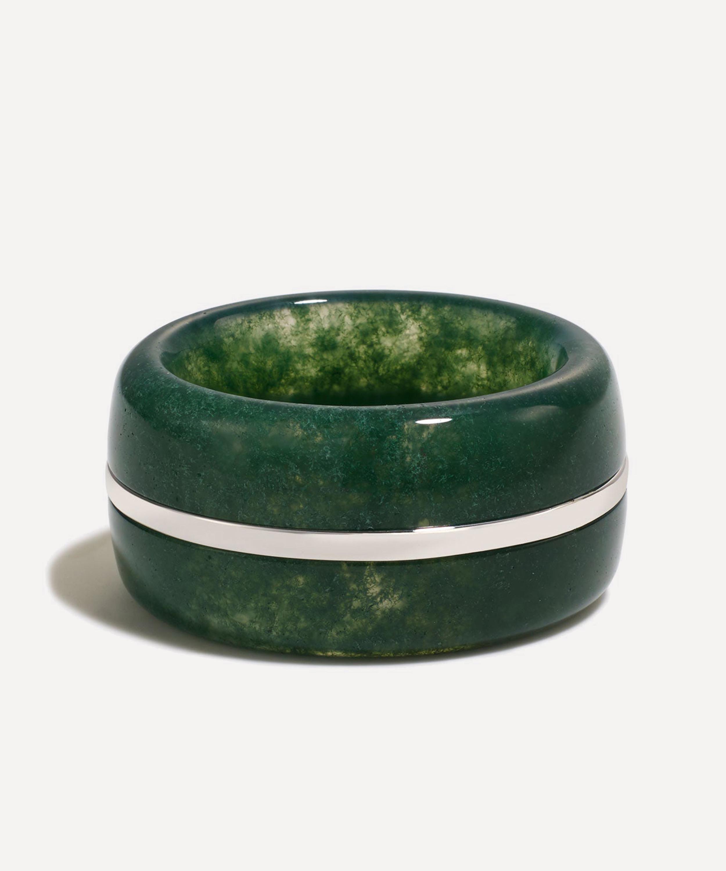 By Pariah - Sterling Silver Essential Wide Moss Agate Ring