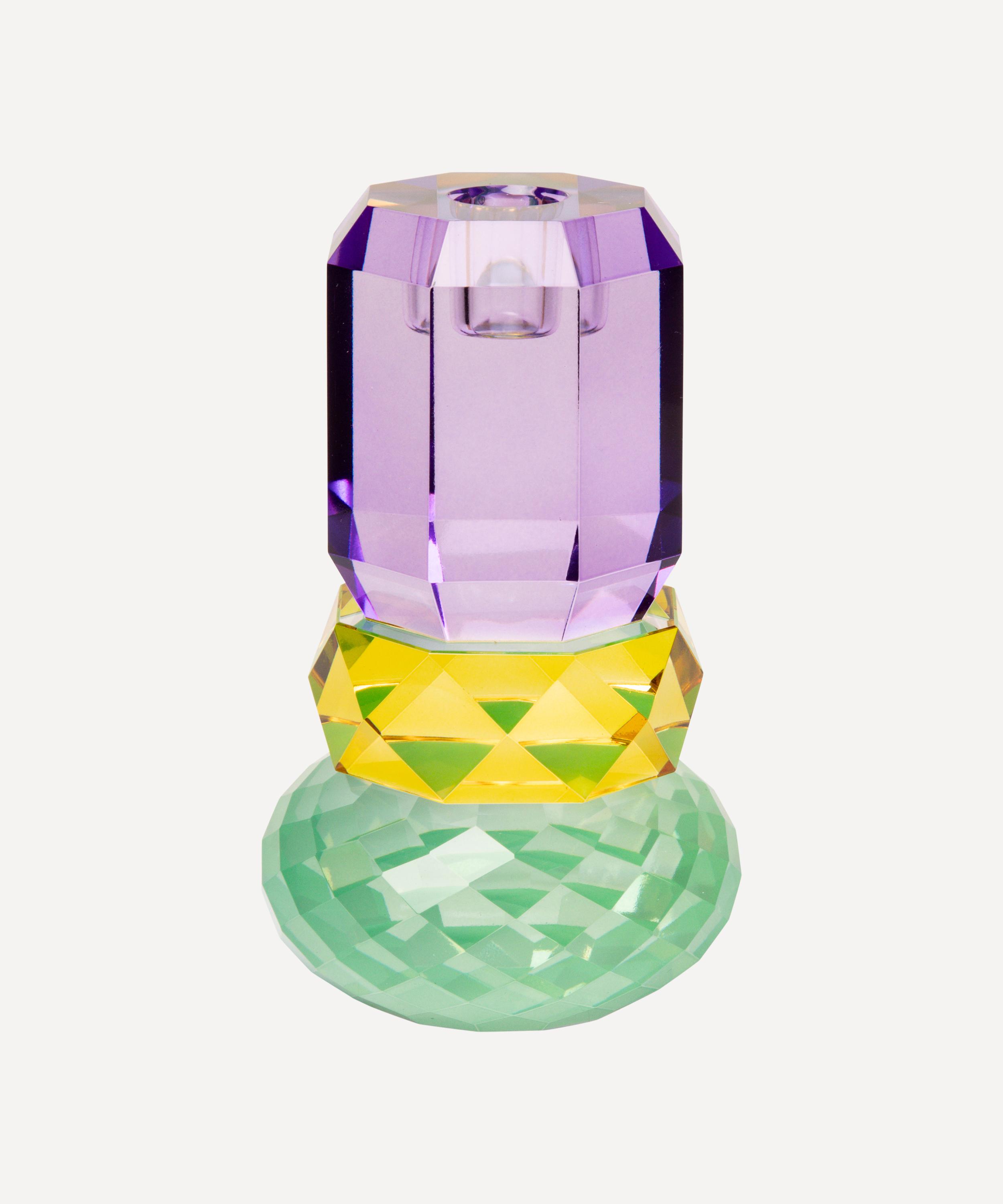 EJA - Violet Crystal Glass Stage Candleholder