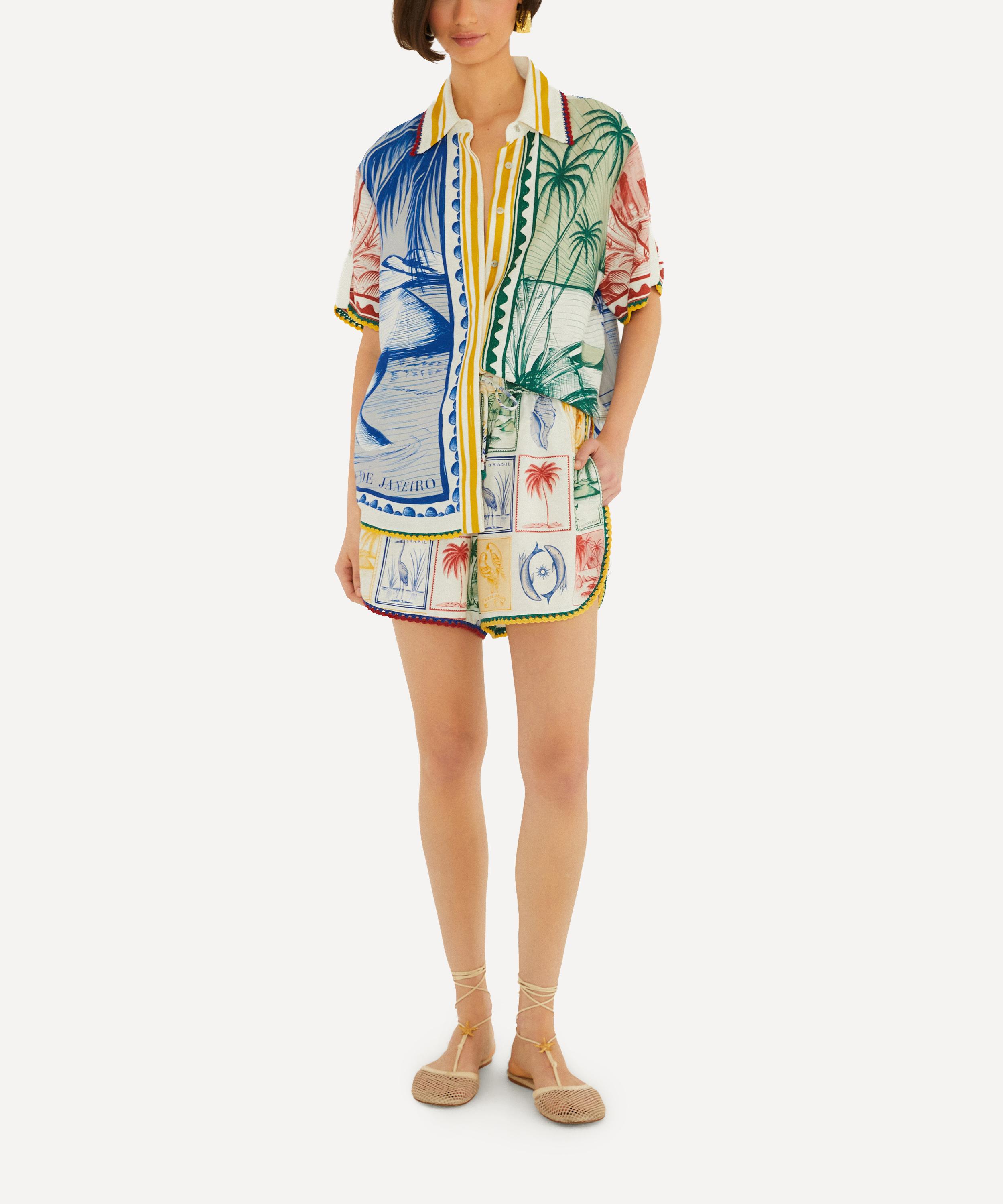 FARM Rio - Off-White Brasil Vintage Crochet Shorts