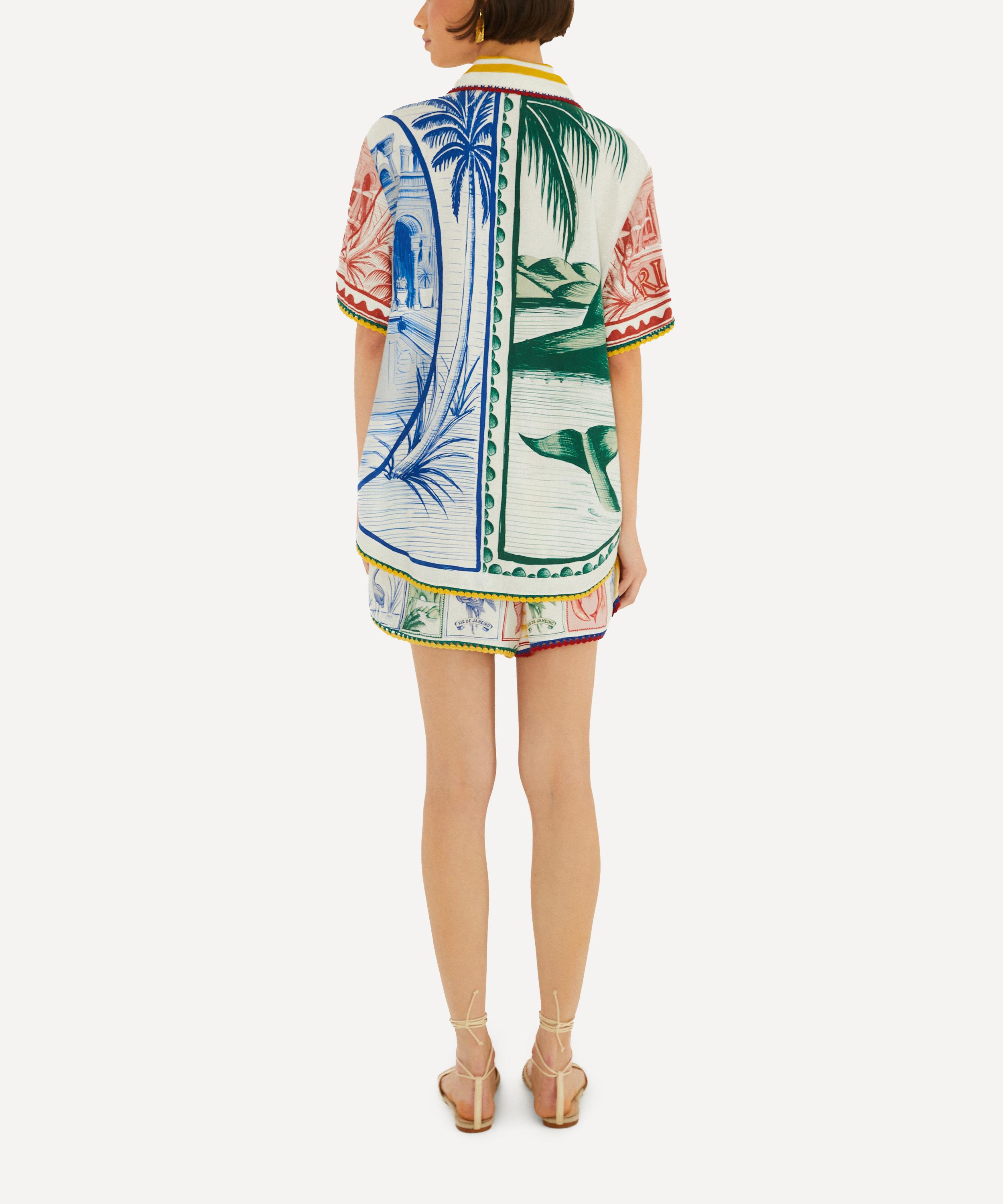 FARM Rio - Off-White Brasil Vintage Crochet Shorts image number 3