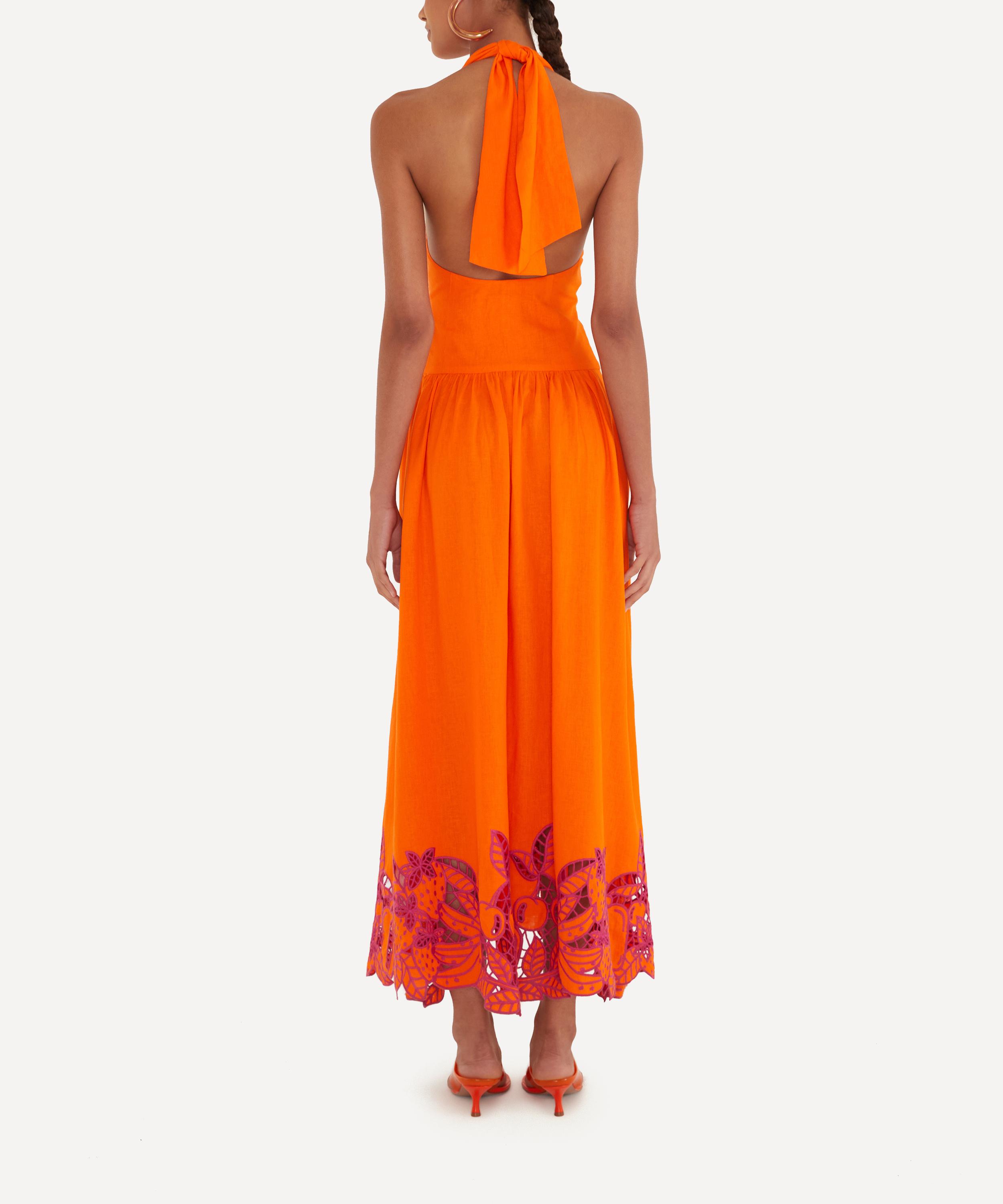 FARM Rio - Orange Fruit Richelieu Maxi Dress image number 2