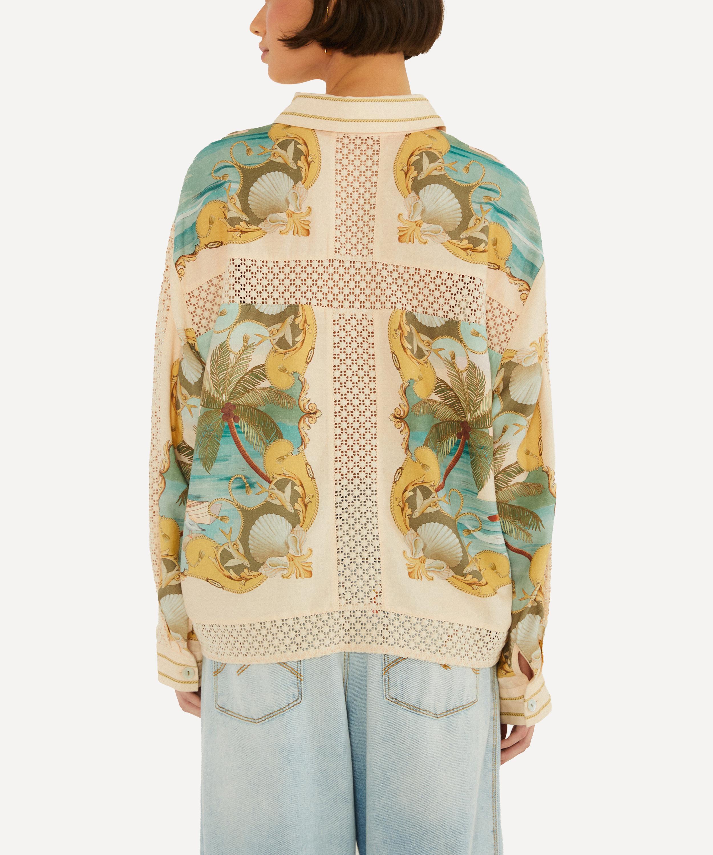 FARM Rio - Sand Royal Sea Crochet Shirt image number 2