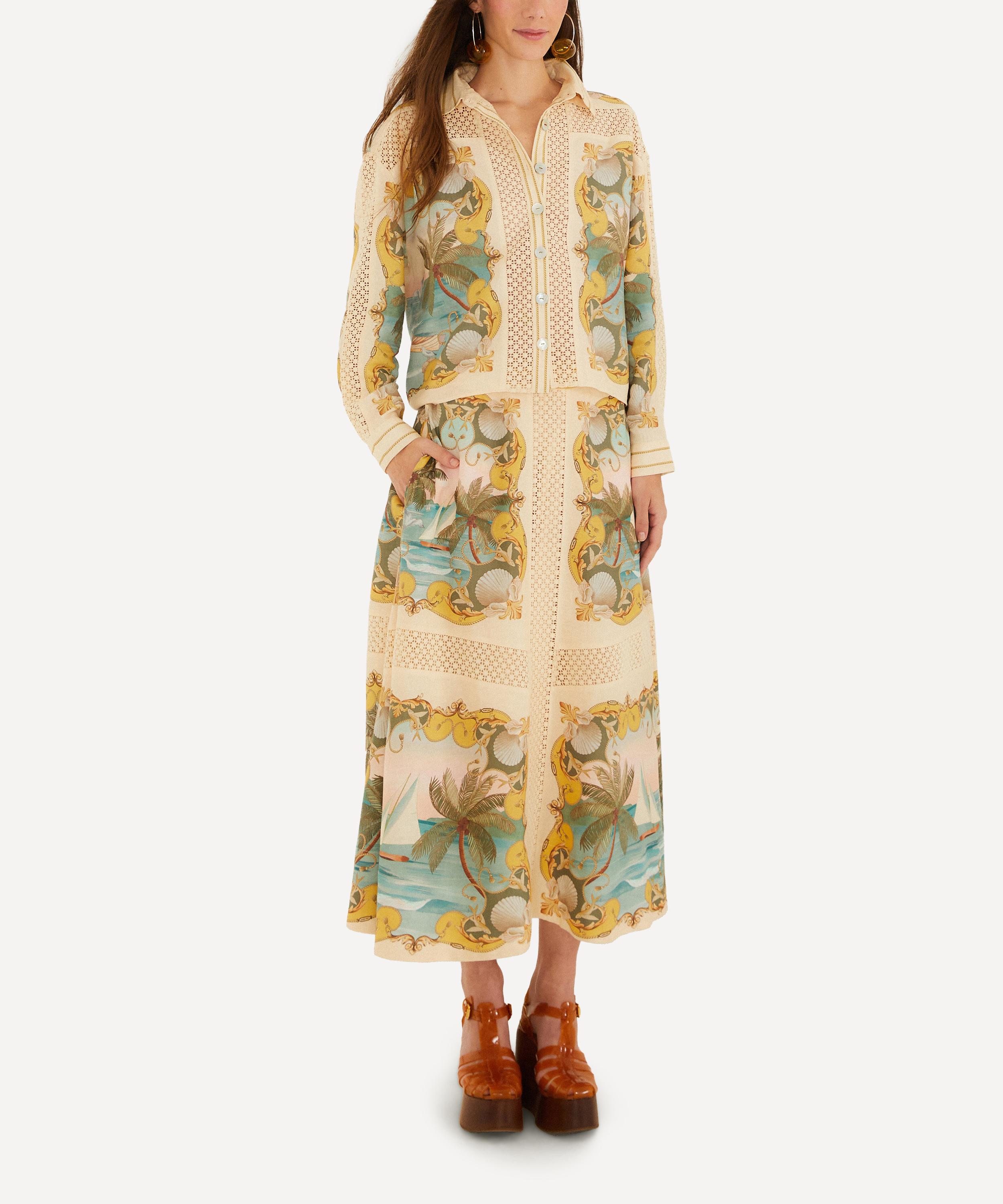 FARM Rio - Sand Royal Sea Crochet Shirt image number 3